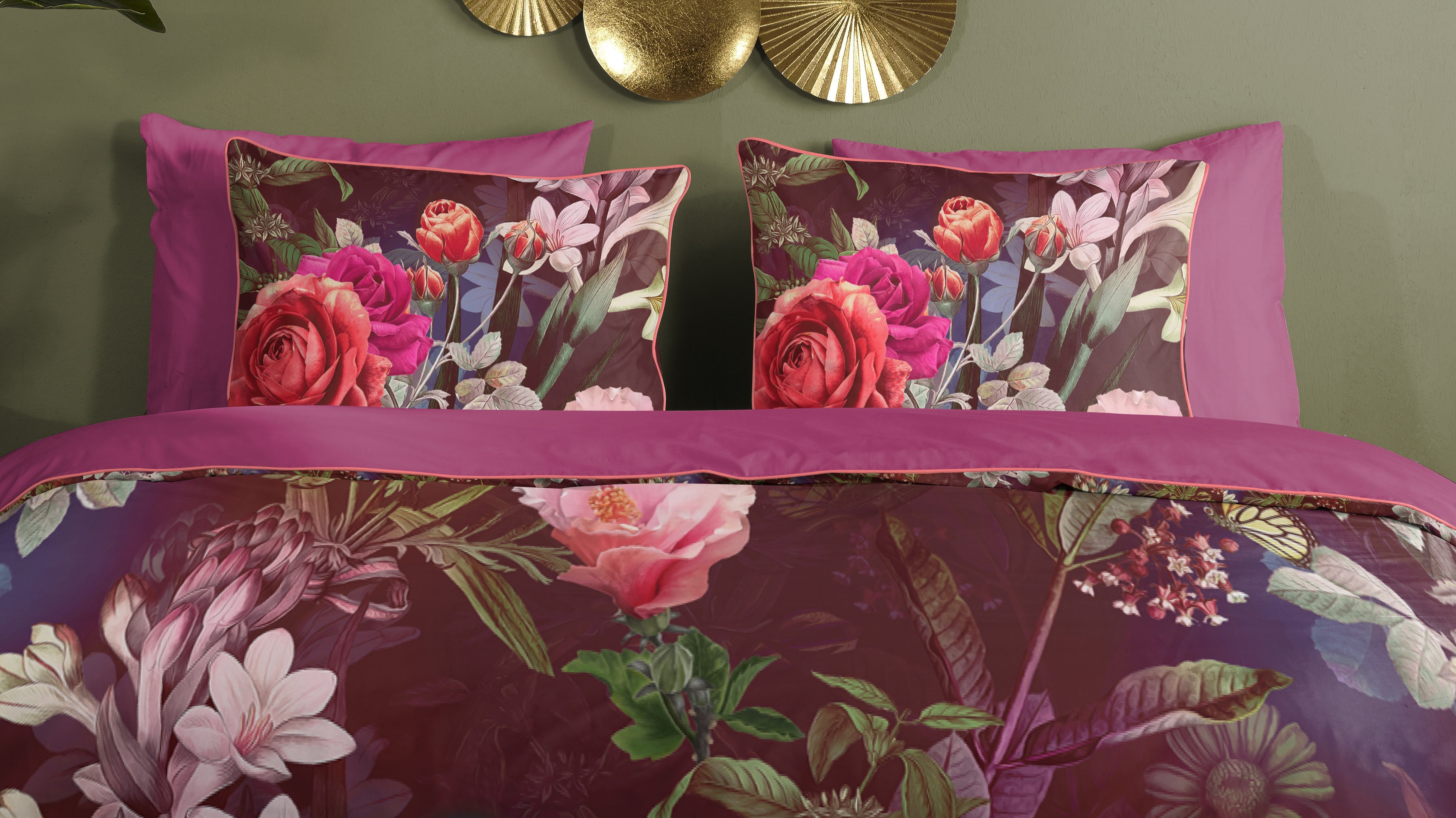 Dekbedovertrek Descanso Simone - Bordeaux close up