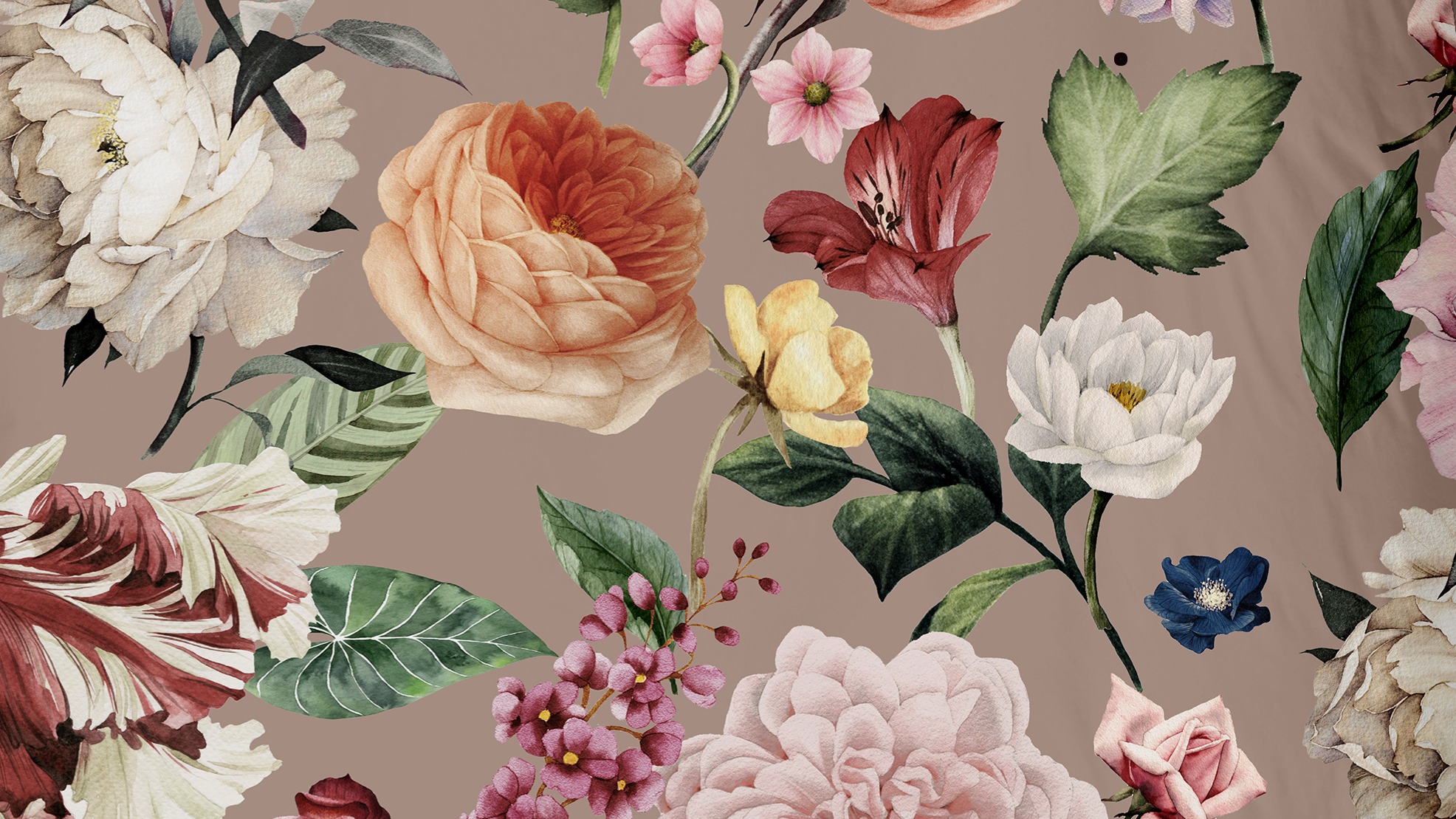 Dekbedovertrek Descanso Fiori - Taupe details