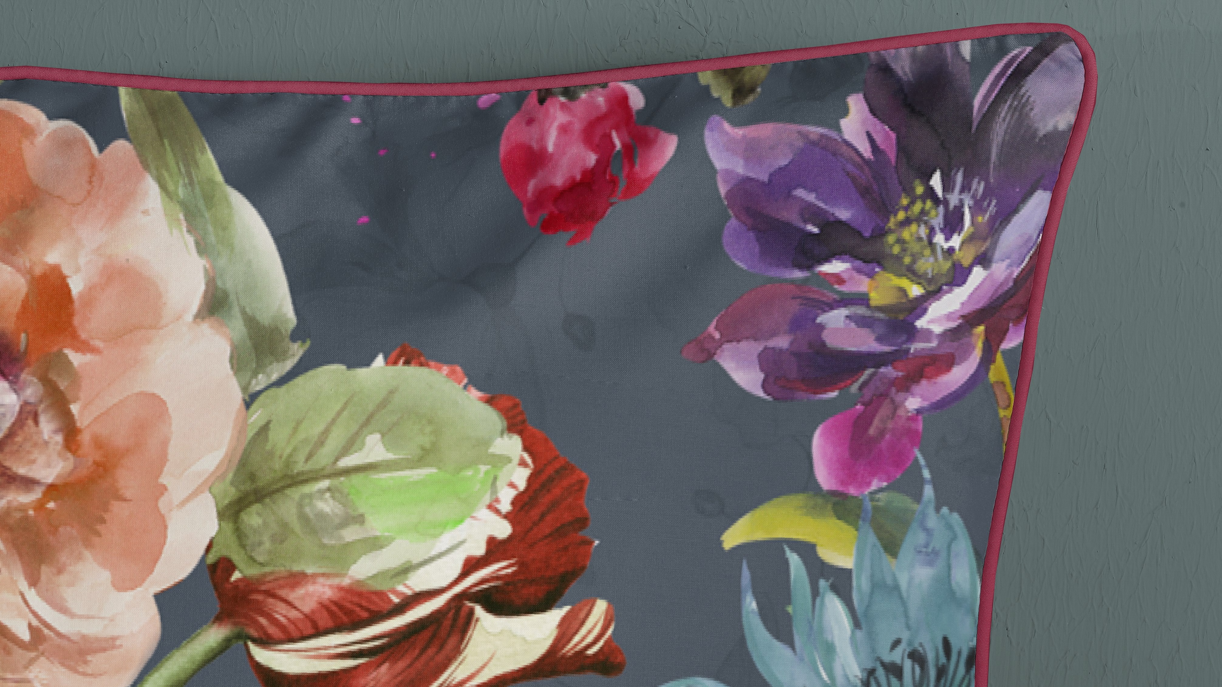 Dekbedovertrek Descanso Parma - Anthracite detail