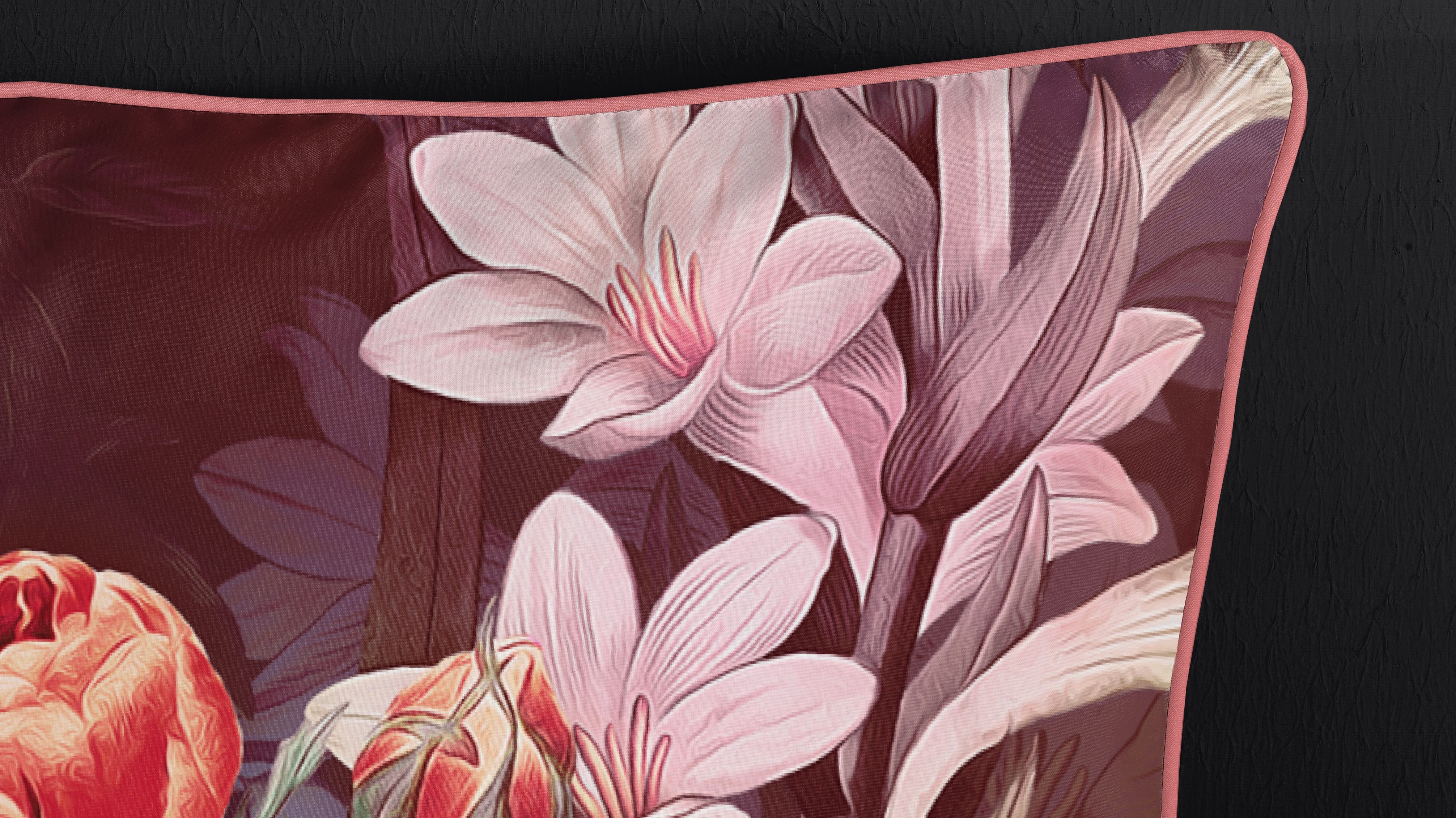 Dekbedovertrek Descanso Simone - Bordeaux detail