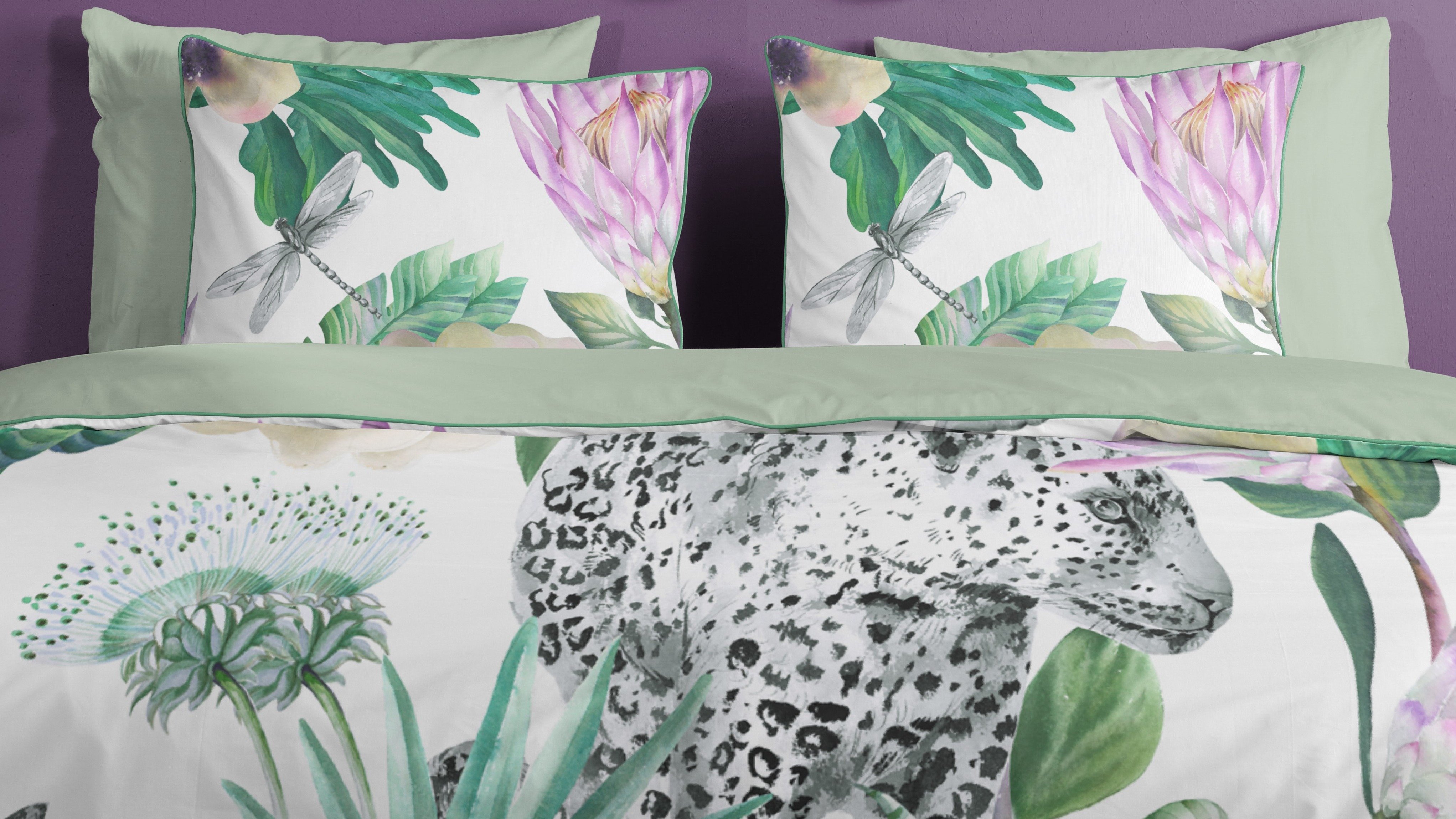 Dekbedovertrek Descanso Volterra - Green close up