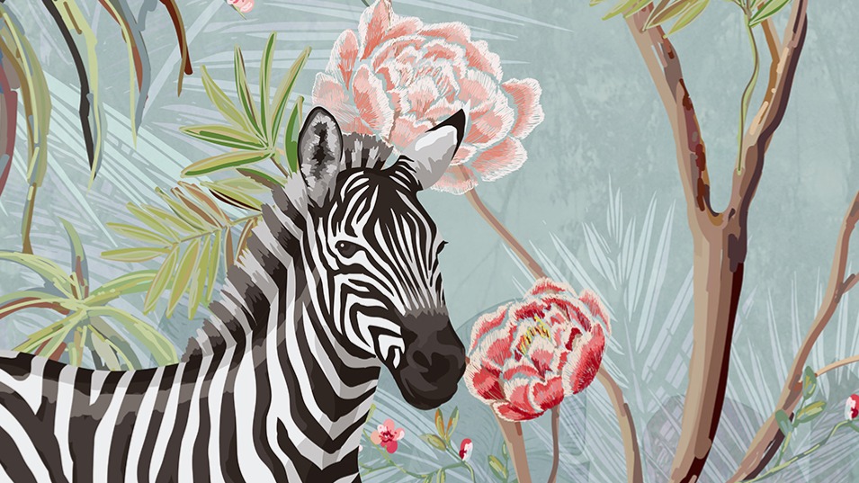 Dekbedovertrek Descanso Yasmin - Aqua detail