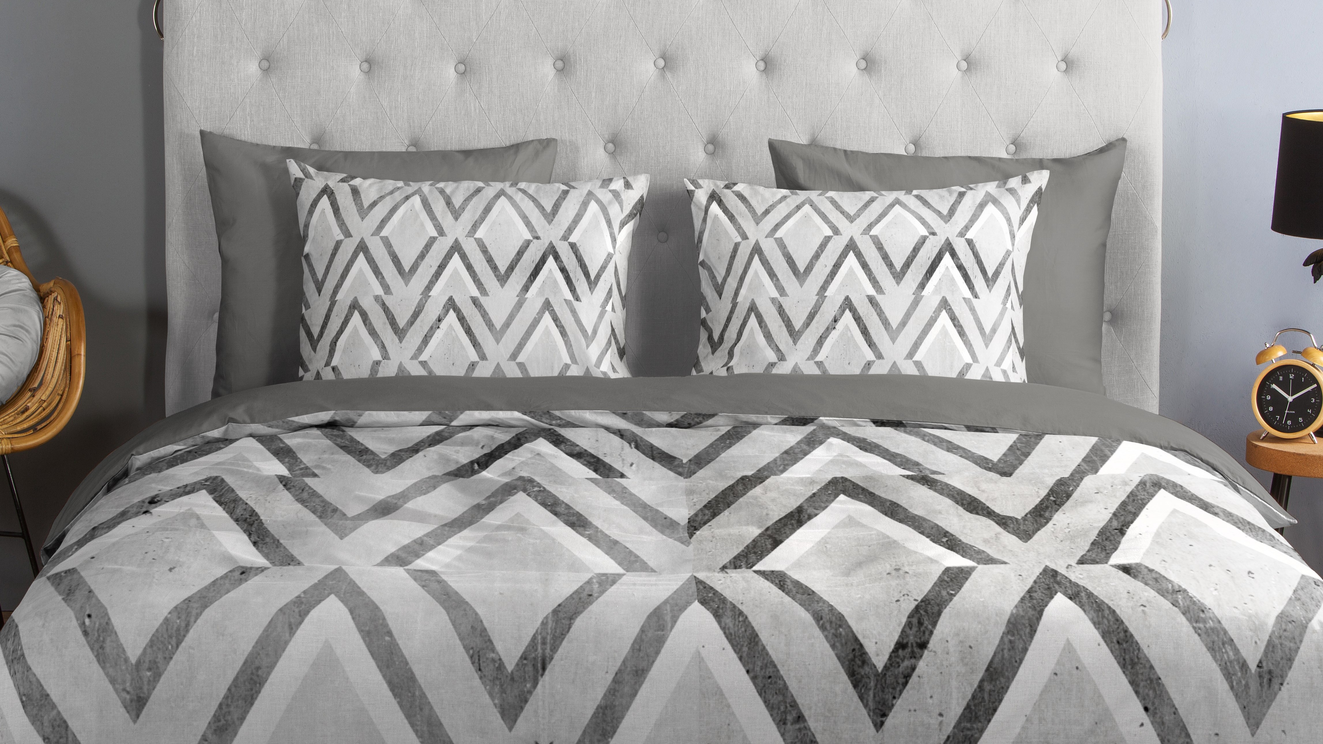 Dekbedovertrek Good Morning Alice - Grey close up