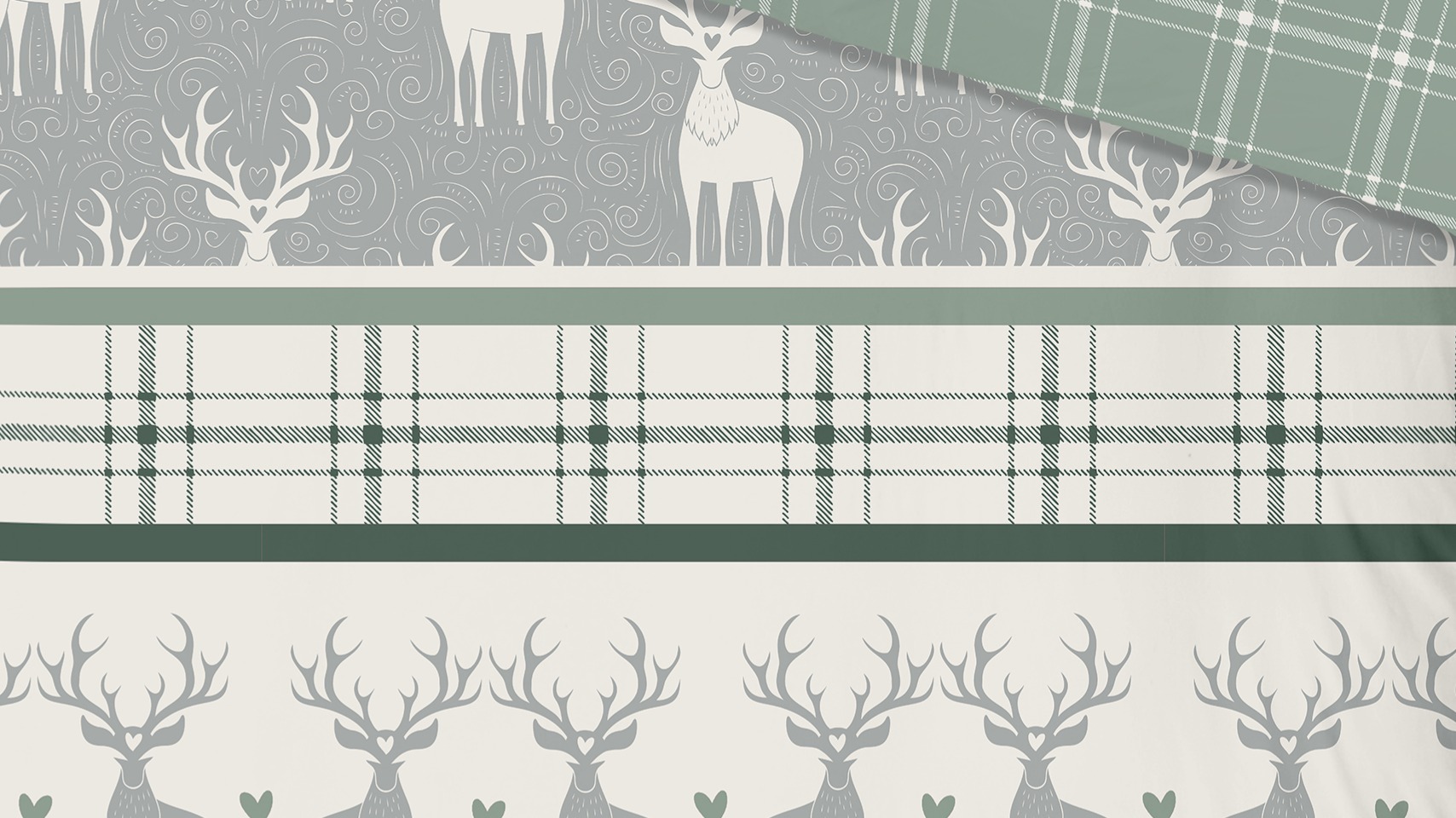 Dekbedovertrek Good Morning Bjirk - Green detail