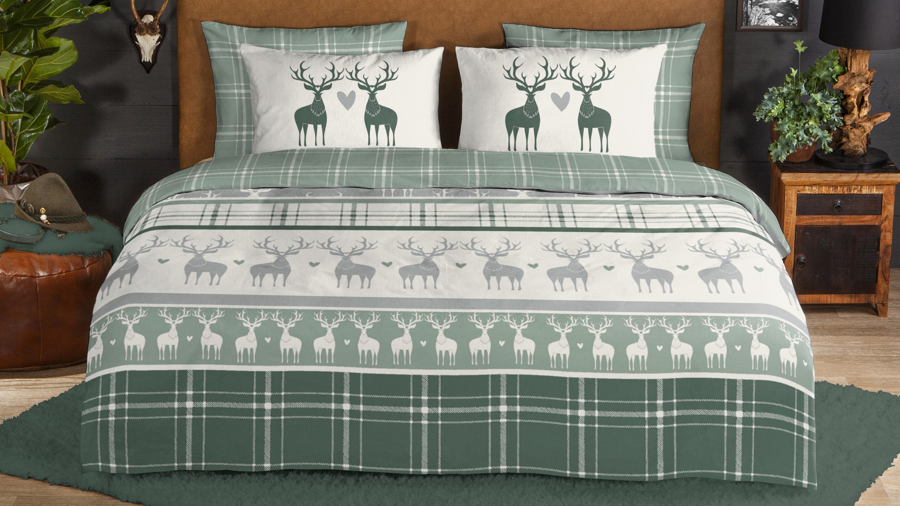 Dekbedovertrek Good Morning Bjirk - Green frontal