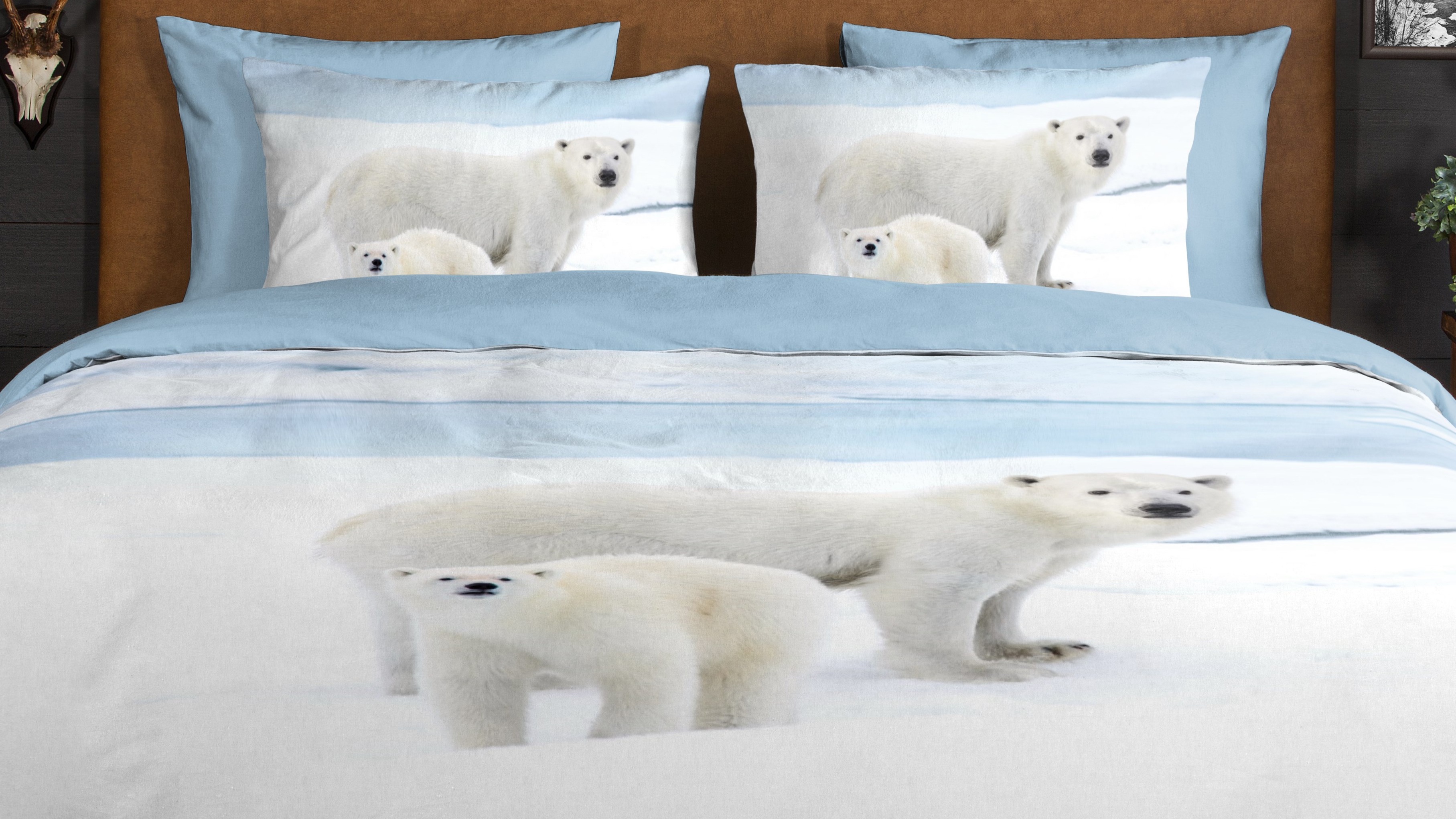 Dekbedovertrek Good Morning Care - Blue close up