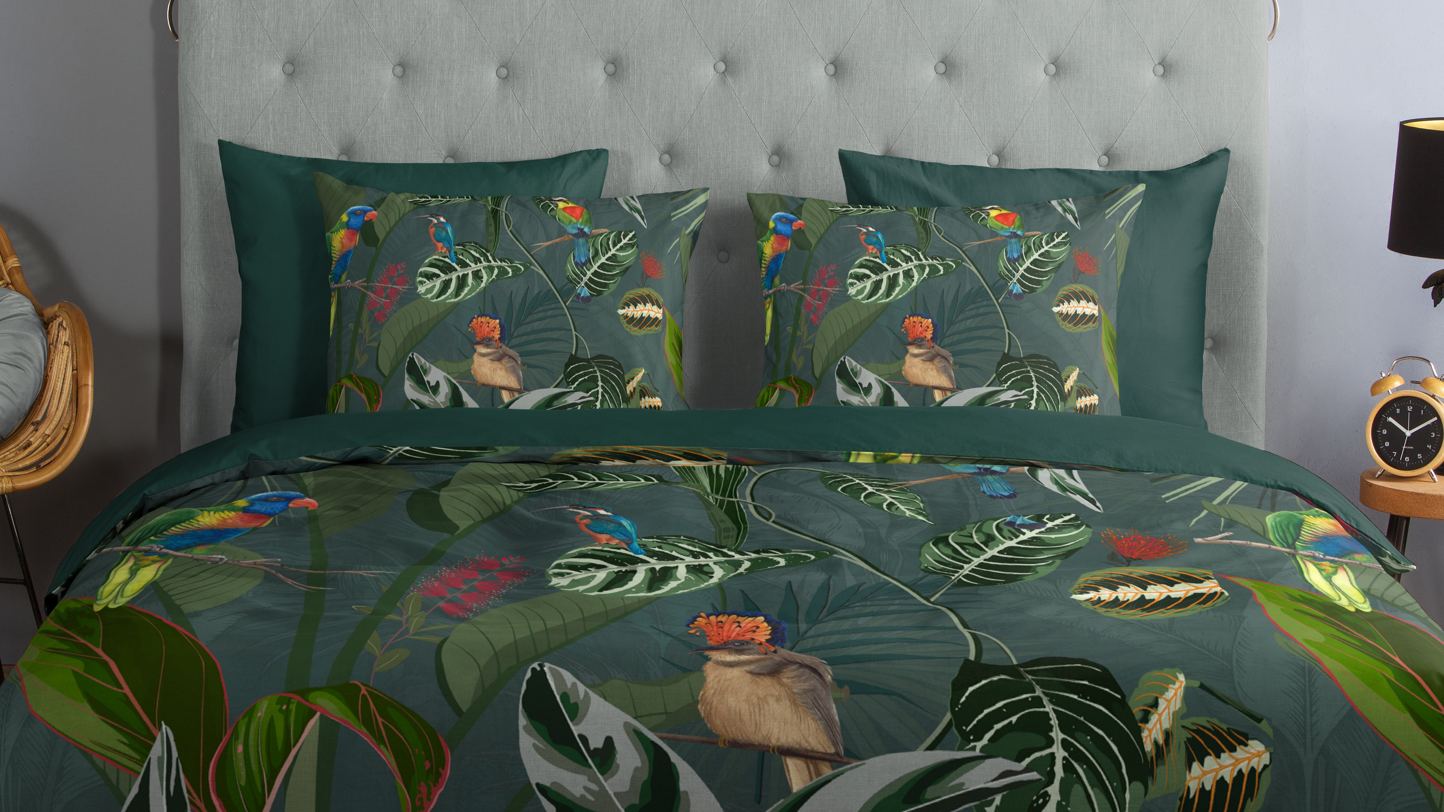 Dekbedovertrek Good Morning Charlotte - Green  close up