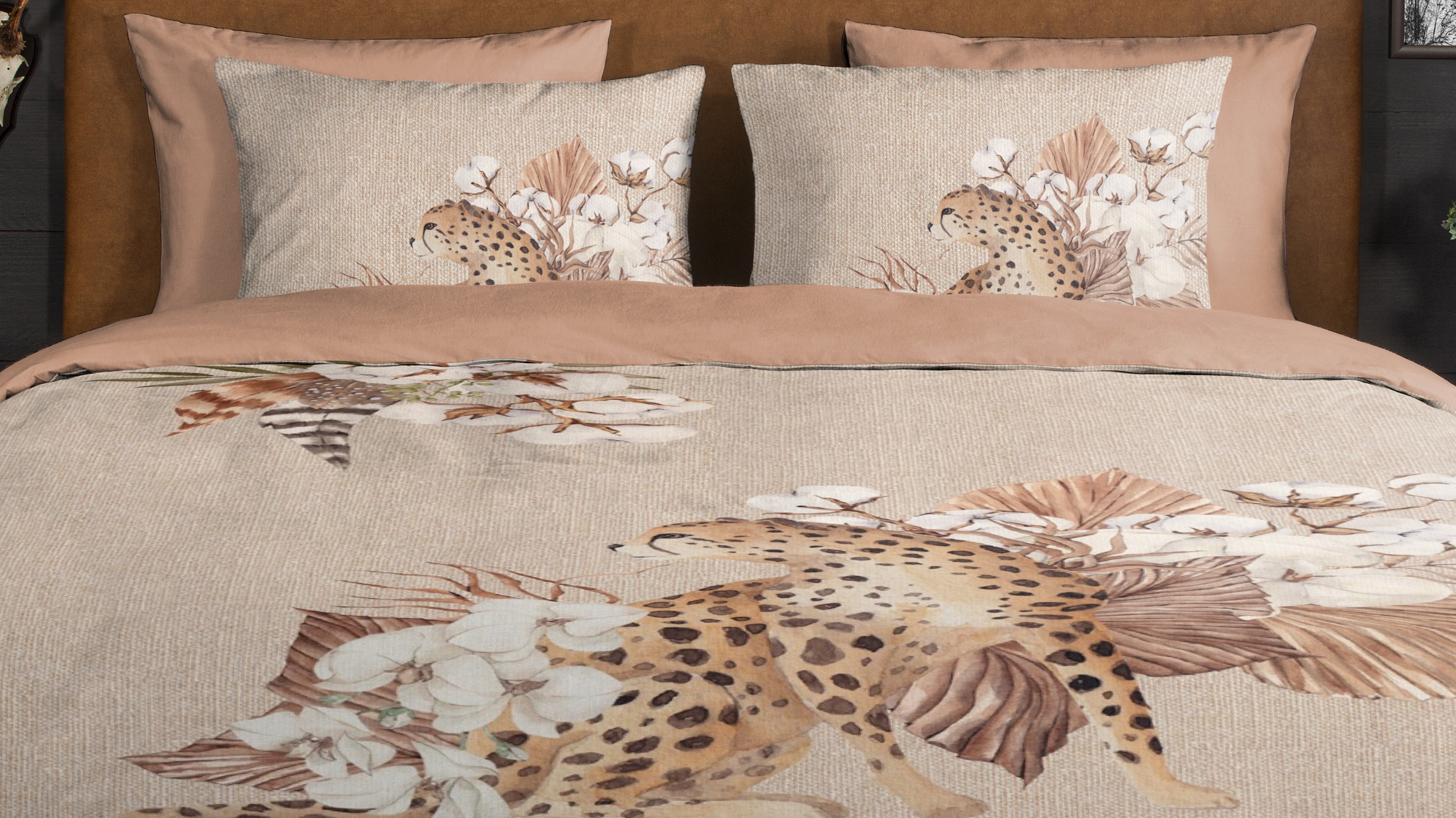 Dekbedovertrek Good Morning Chevy - Sand close up