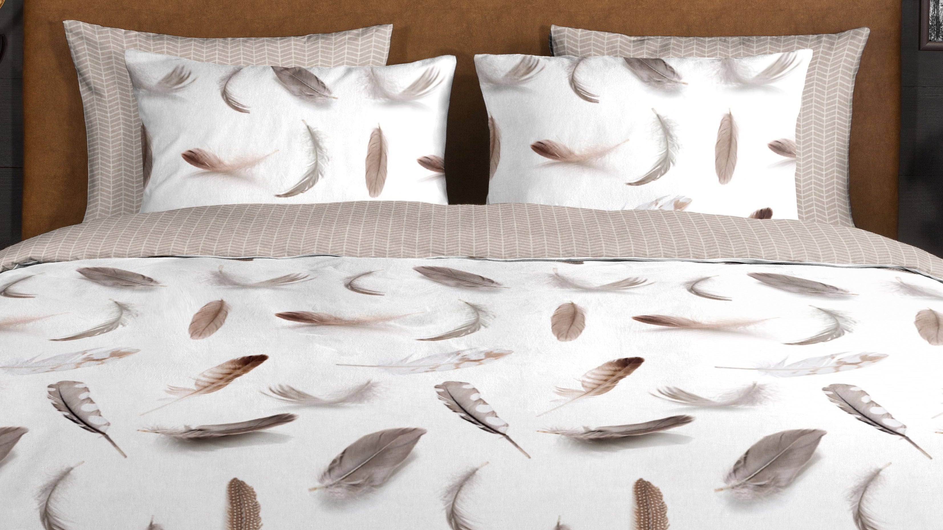 Dekbedovertrek Good Morning Feathers - White close up