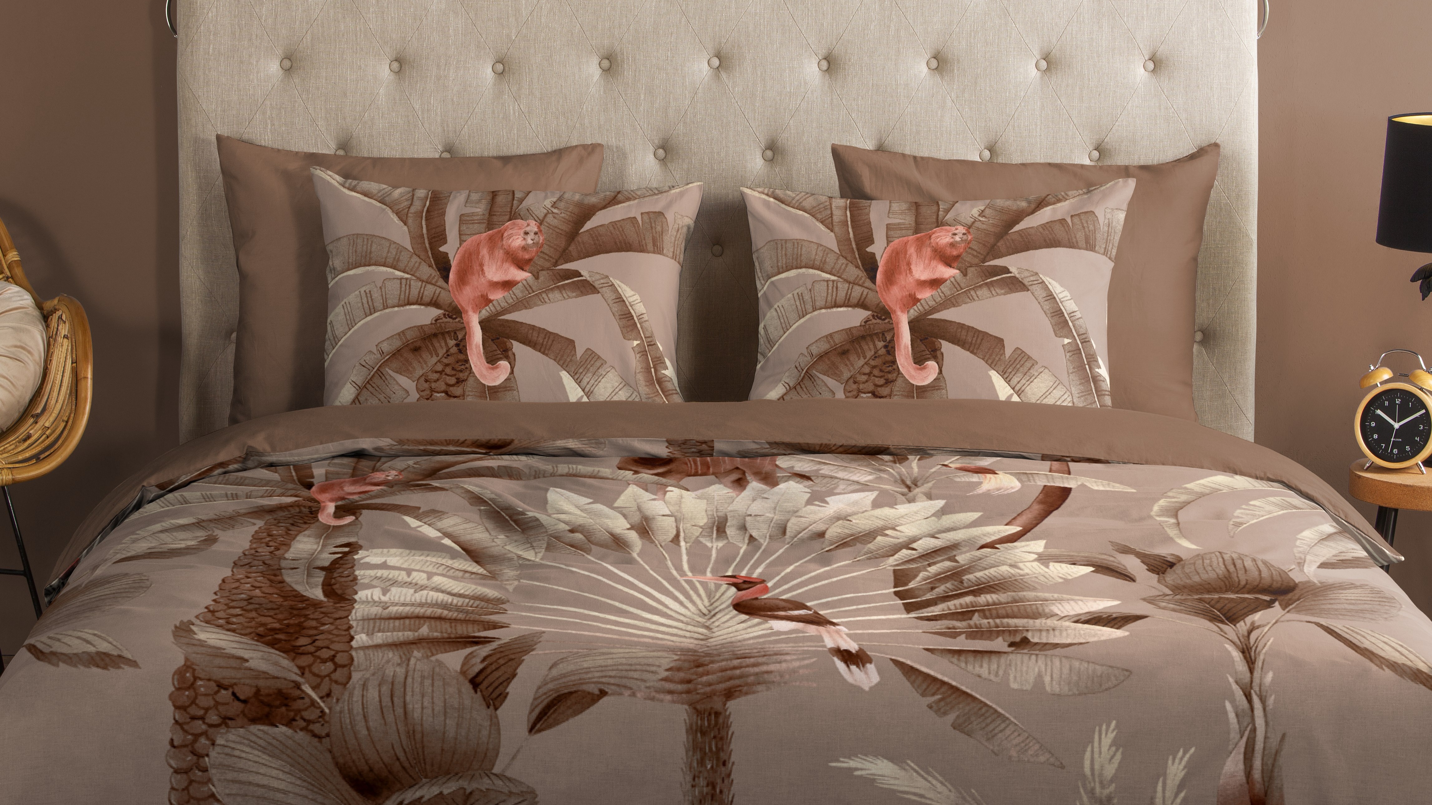 Dekbedovertrek Good Morning Fuji - Taupe close up