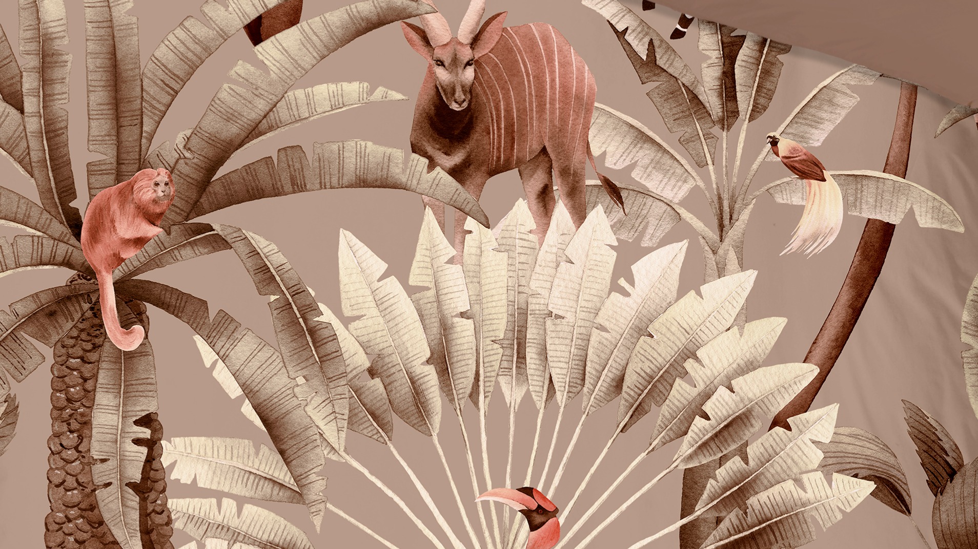 Dekbedovertrek Good Morning Fuji - Taupe detail