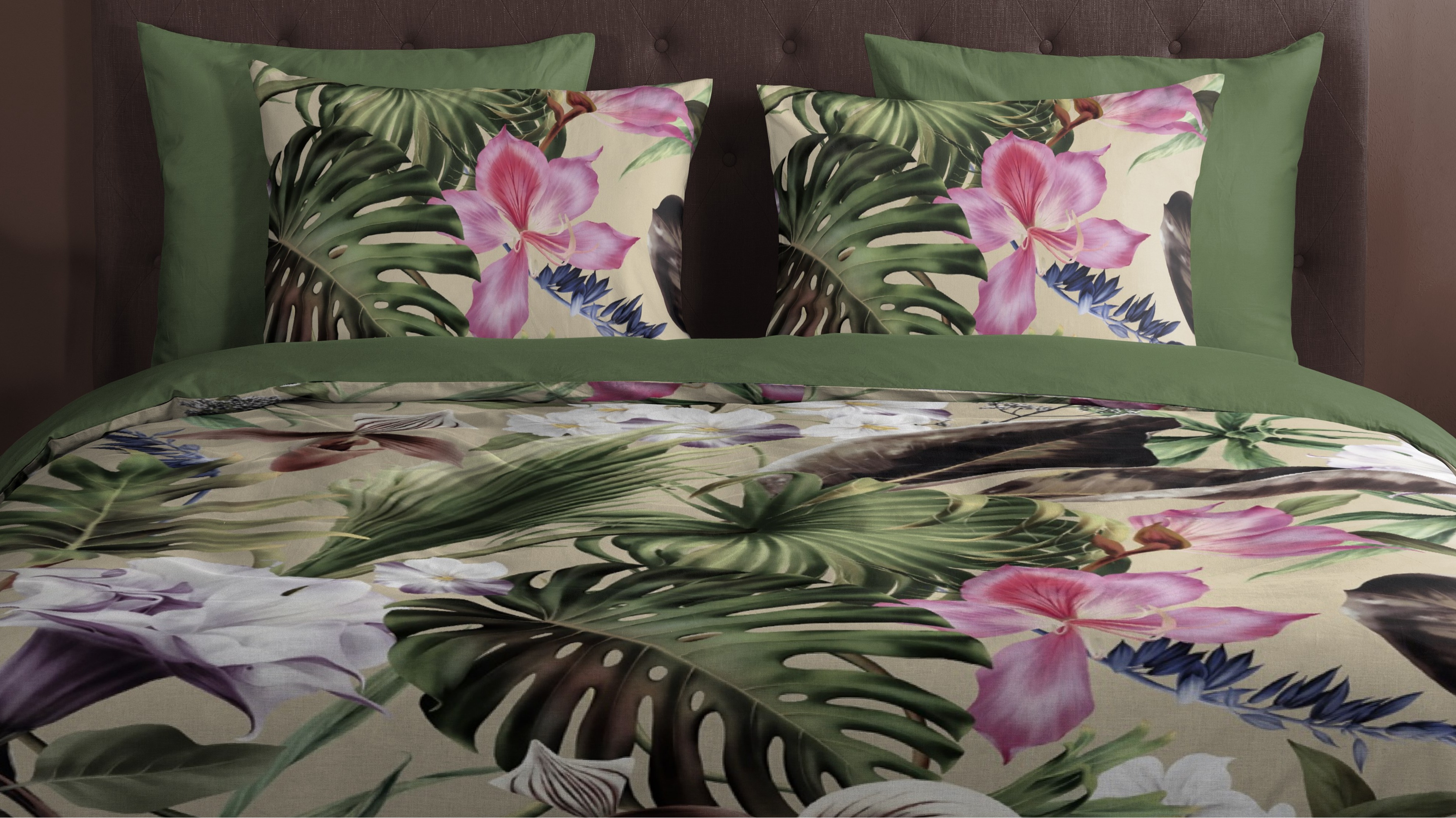 Dekbedovertrek Good Morning Irze - Green close up