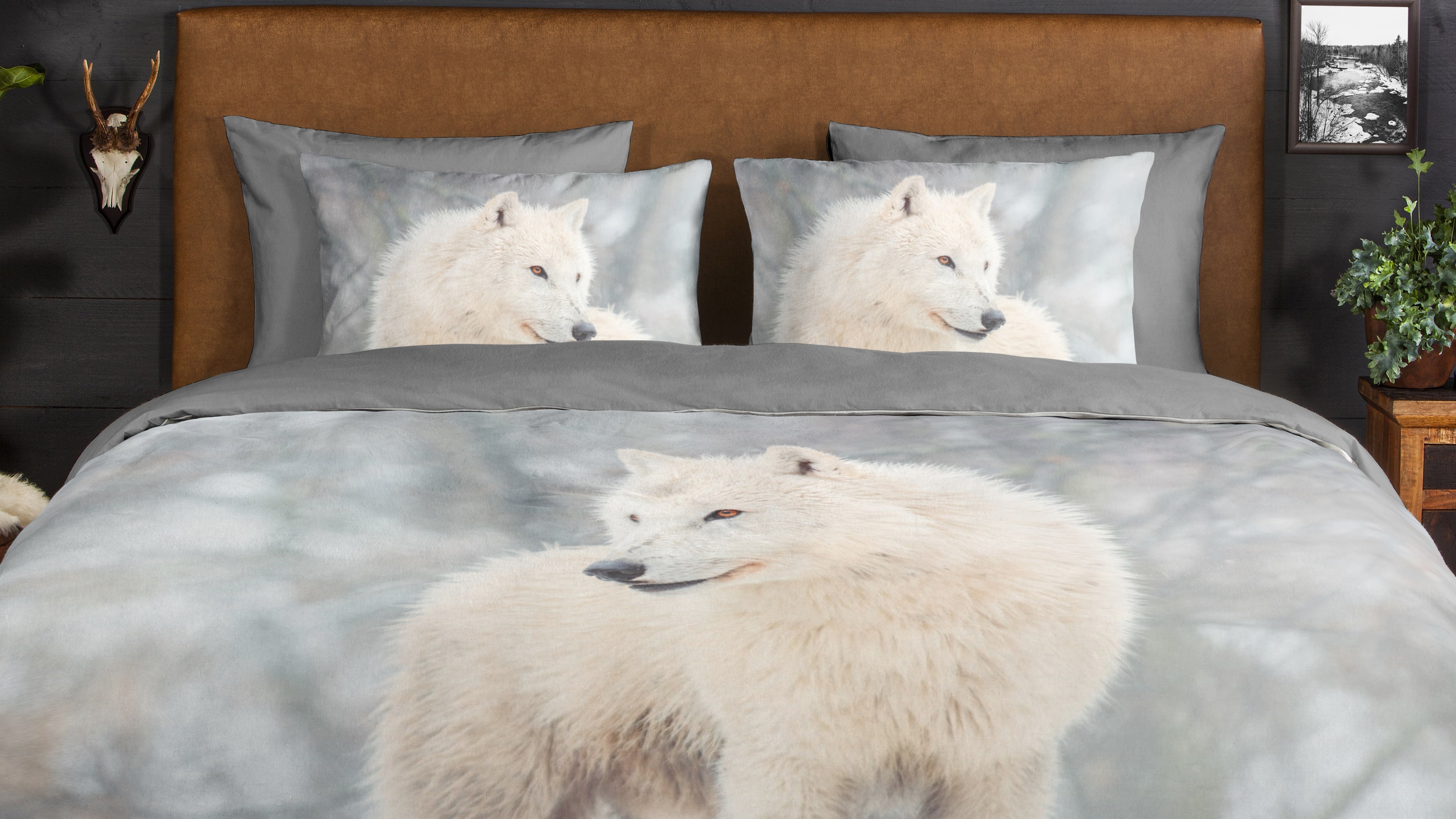 Dekbedovertrek Good Morning Julian - Grey close up