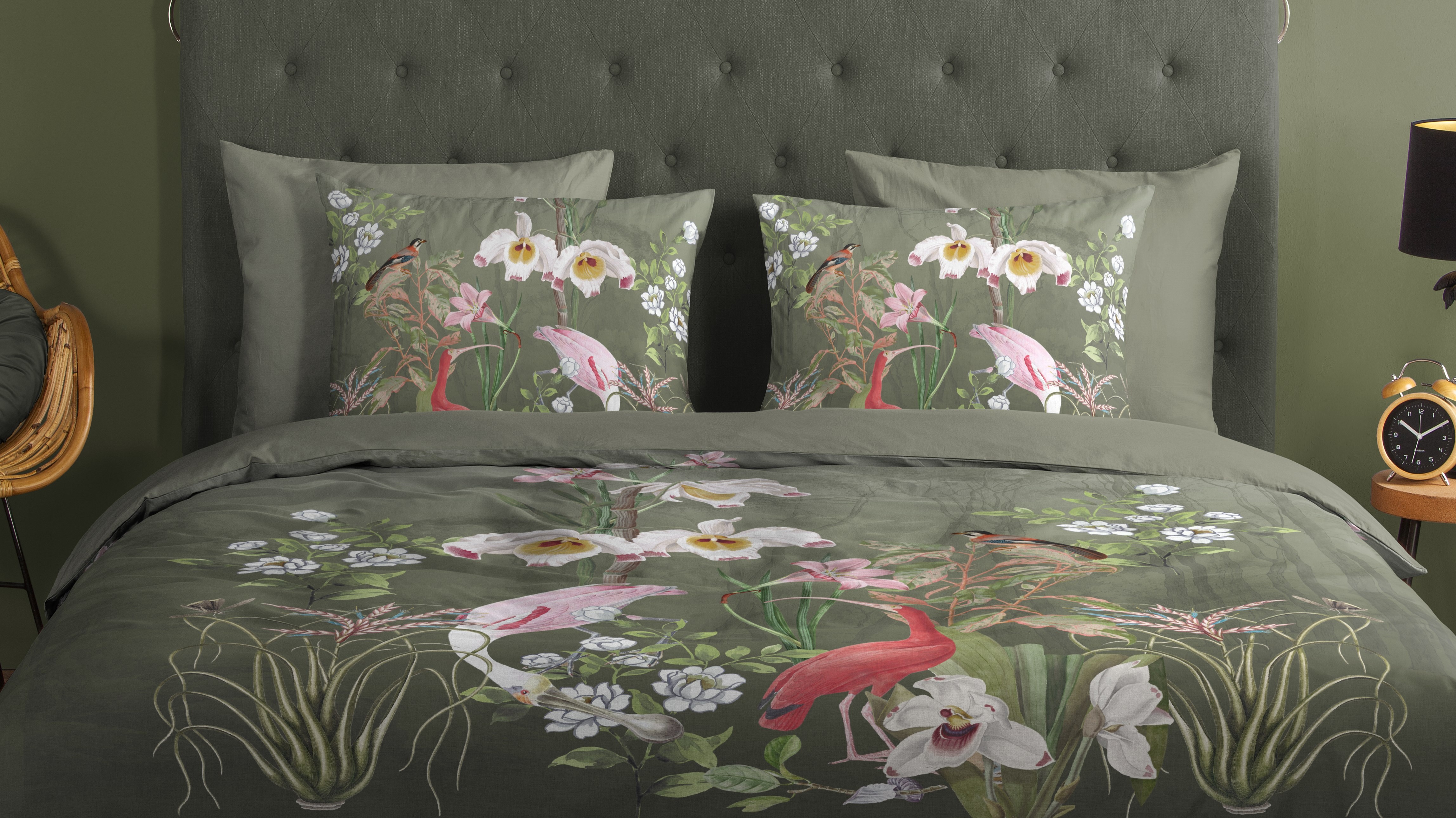 Dekbedovertrek Good Morning Lesli - Green close up