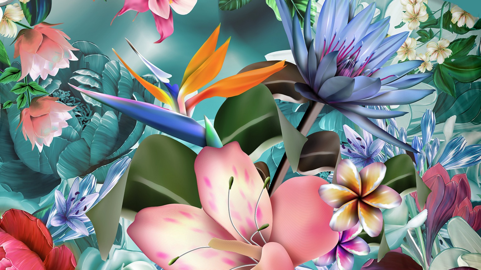 Dekbedovertrek Good Morning Tiandra - Petrol detail