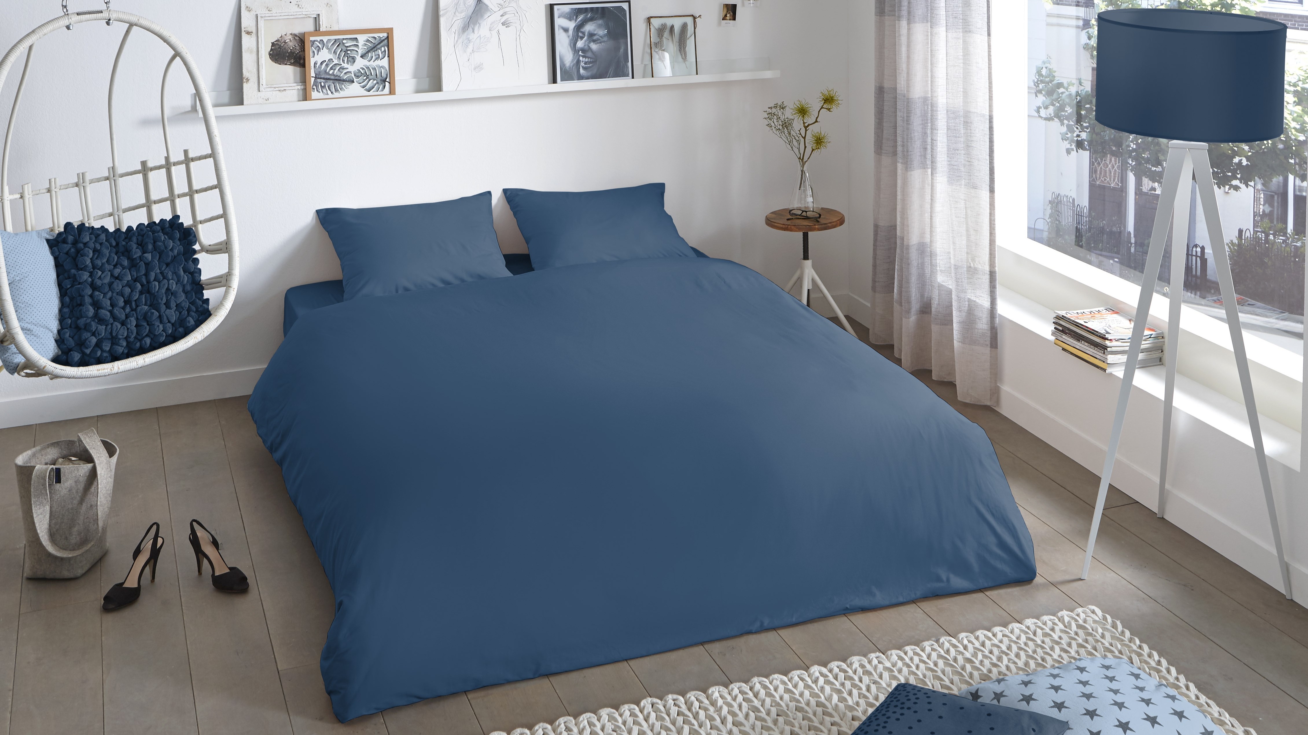 Dekbedovertrek Good Morning Uni - Denim mood