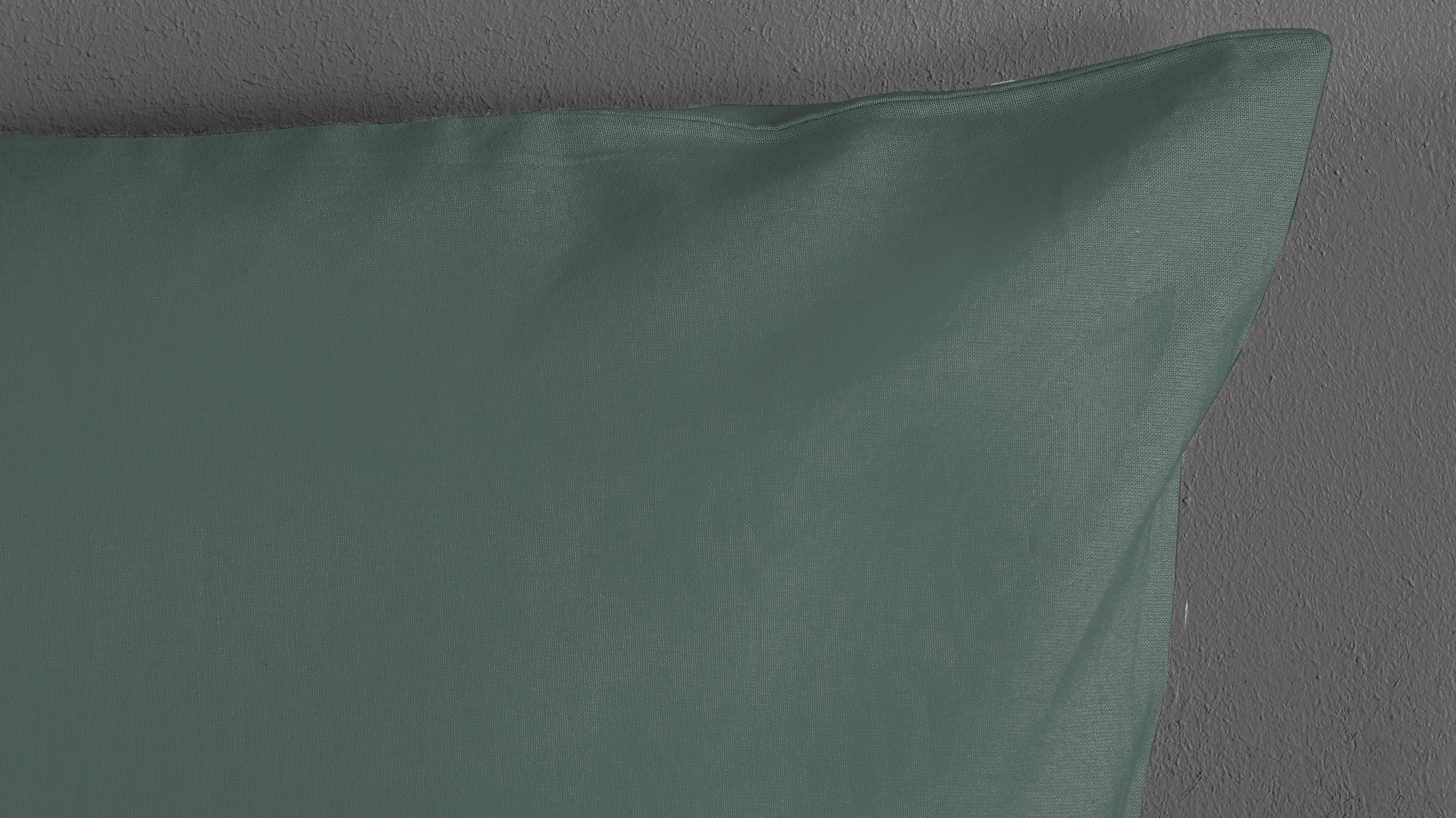 Dekbedovertrek Good Morning Uni - Olive Green detail