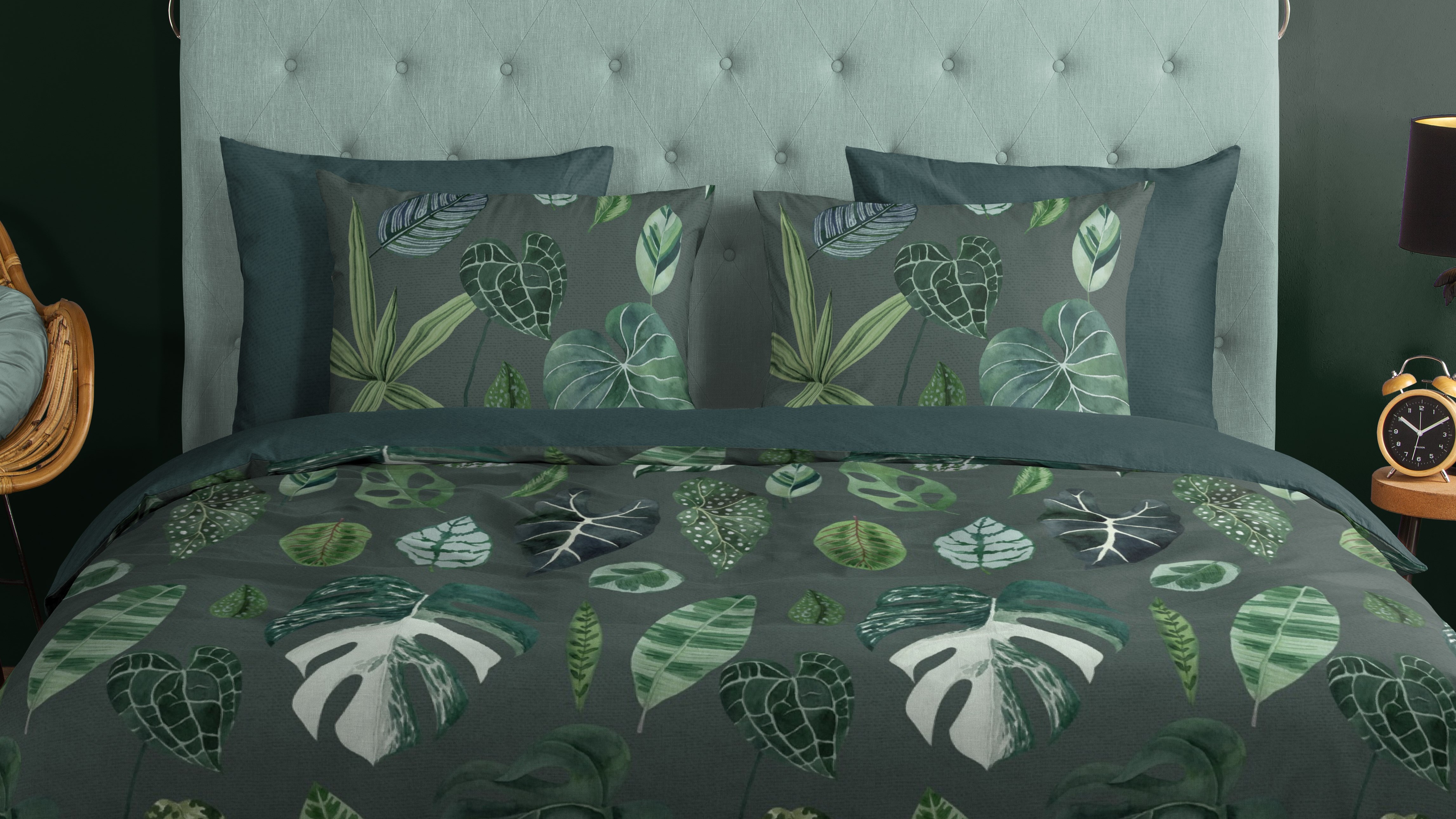 Dekbedovertrek Good Morning Urban Jungle - Green close up
