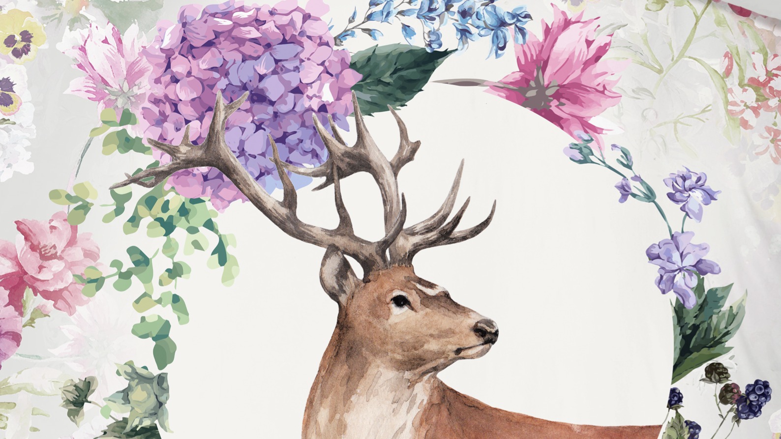 Dekbedovertrek Good Morning Vedet - Grey detail