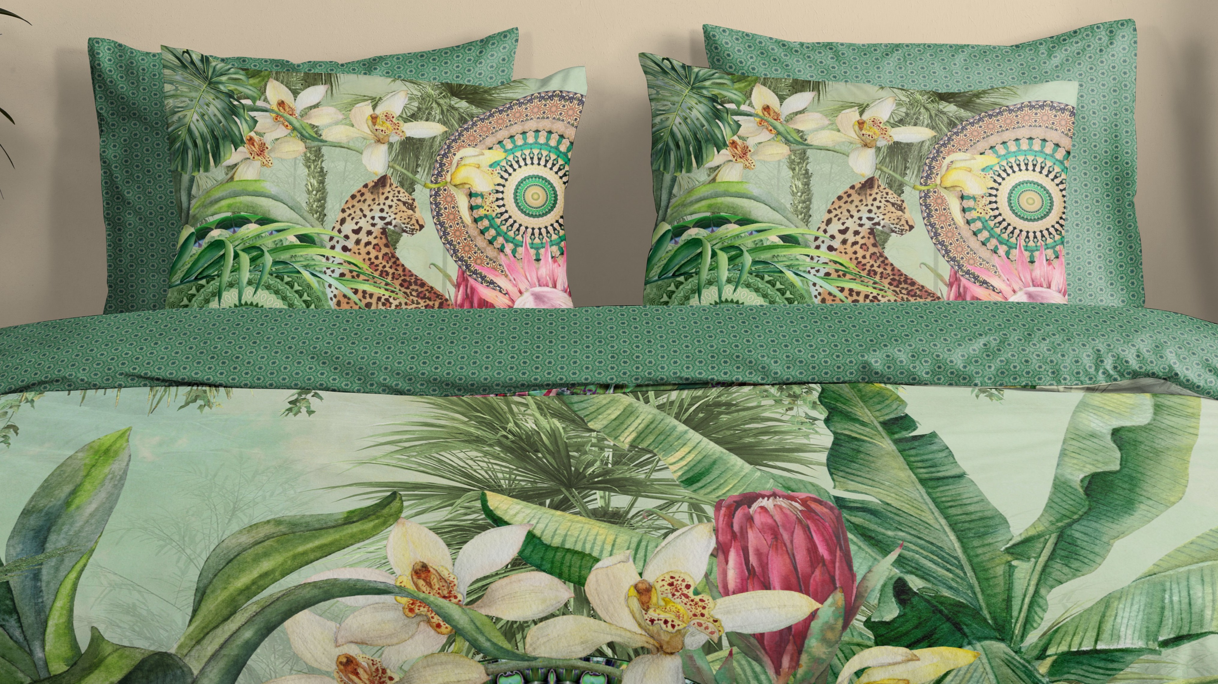 Dekbedovertrek Hip Abhita - Green close up