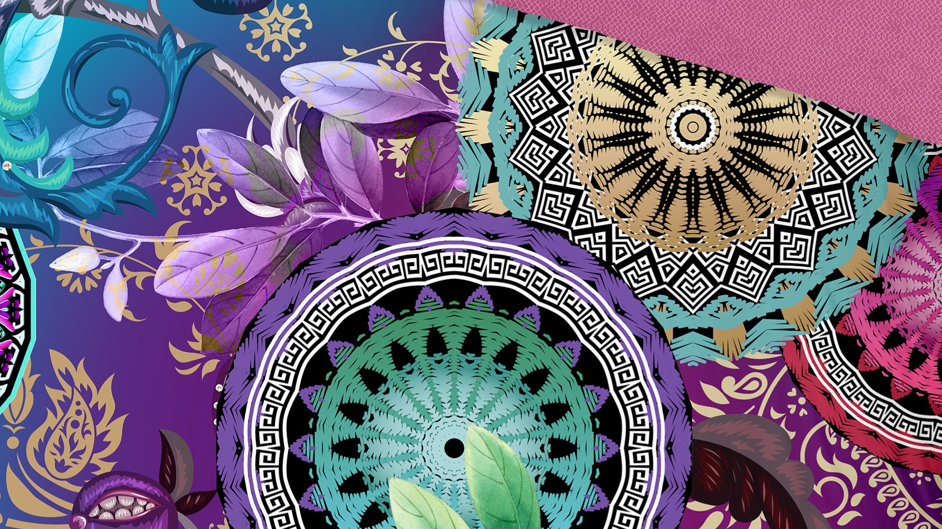 Dekbedovertrek Hip Axelle - Multi detail