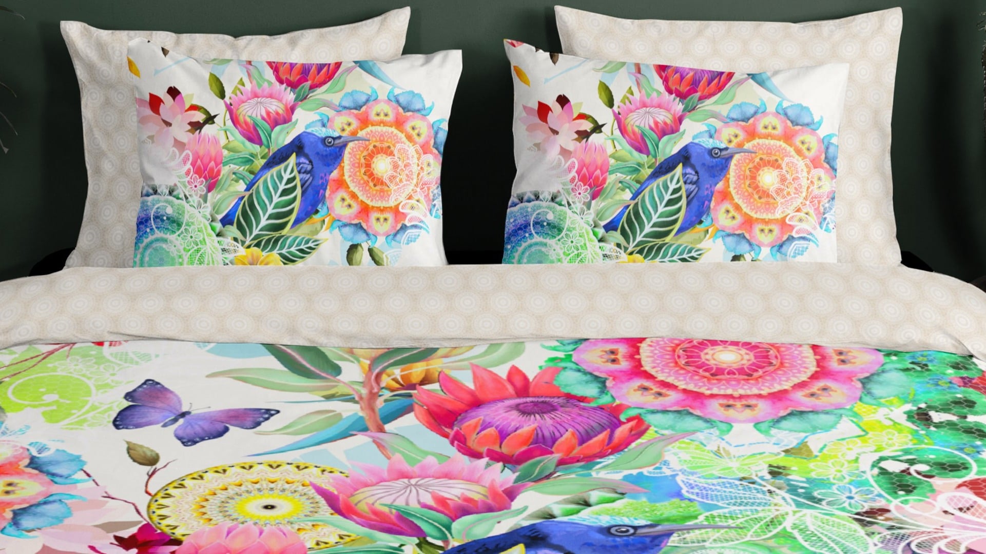 Dekbedovertrek Hip Chess - Multi close up