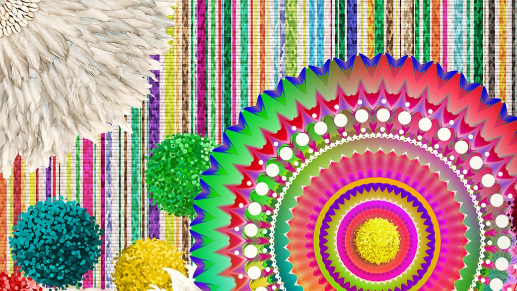 Dekbedovertrek Hip Inessa - Multi detail