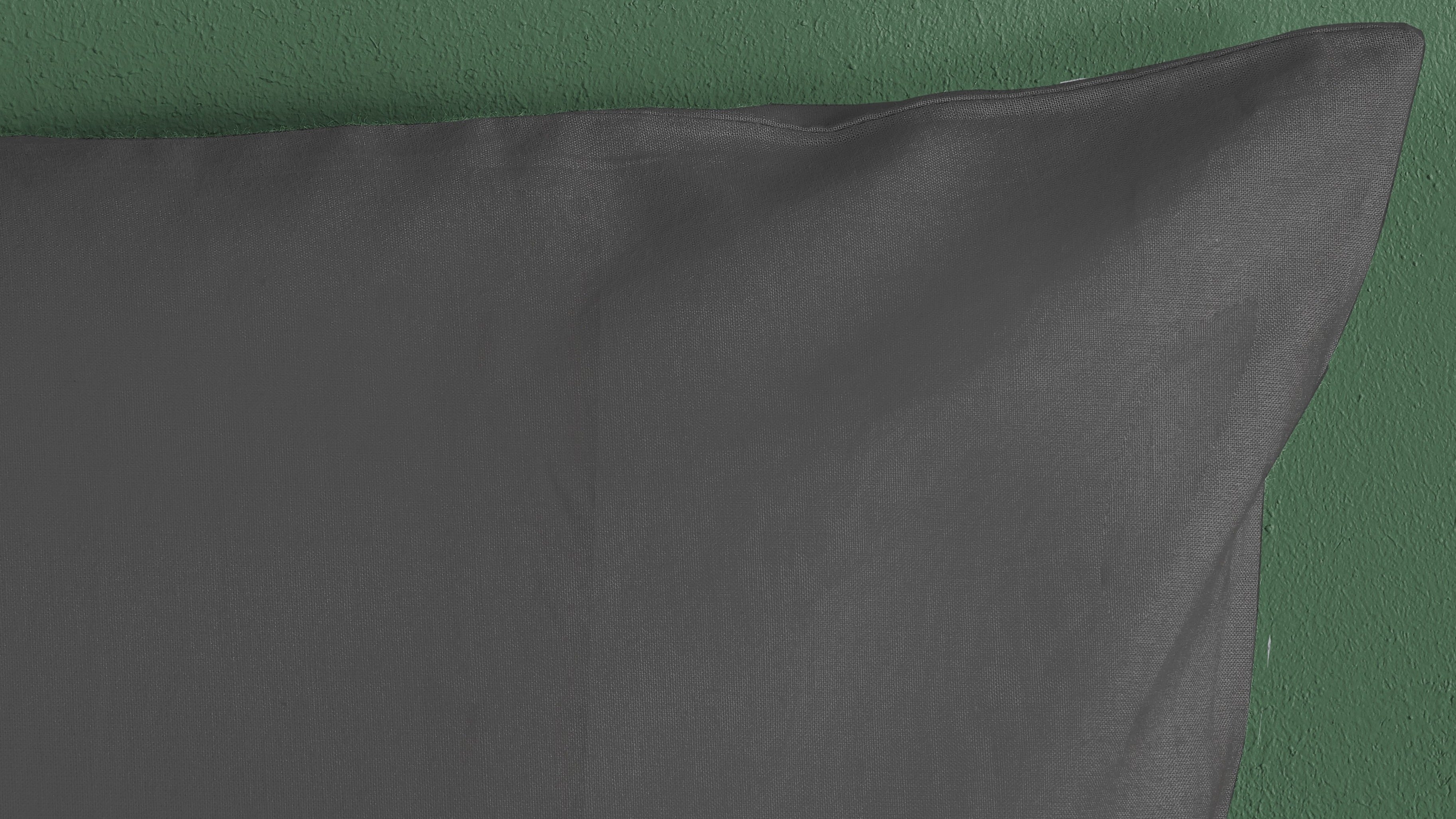 Dekbedovertrek Hip Katoensatijn Uni - Anthracite Detail