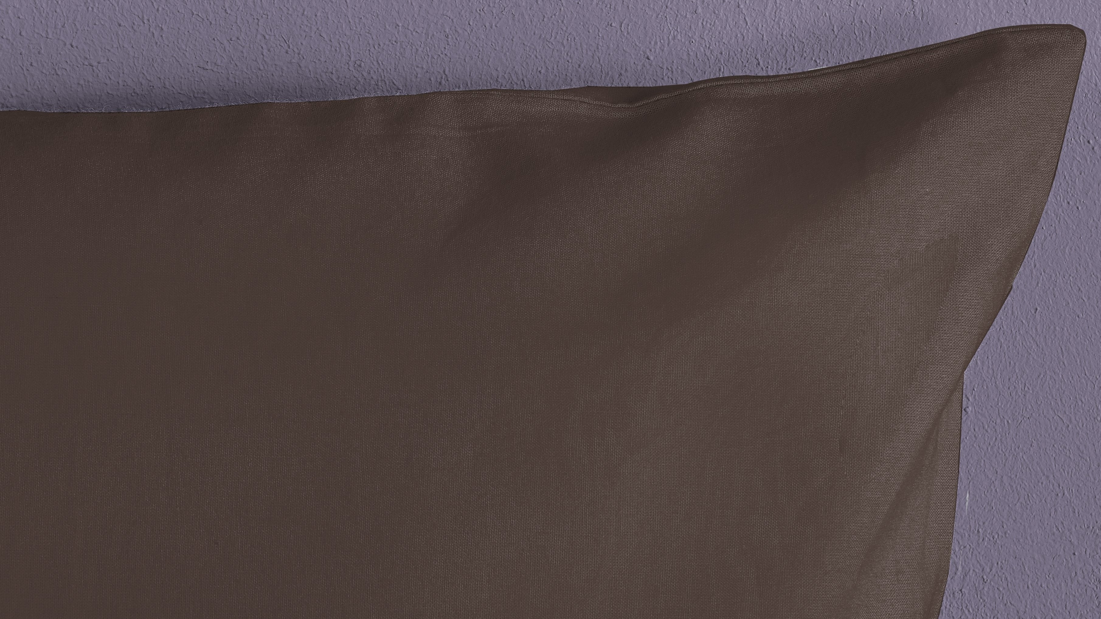 Dekbedovertrek Hip Katoensatijn Uni - Brown Detail