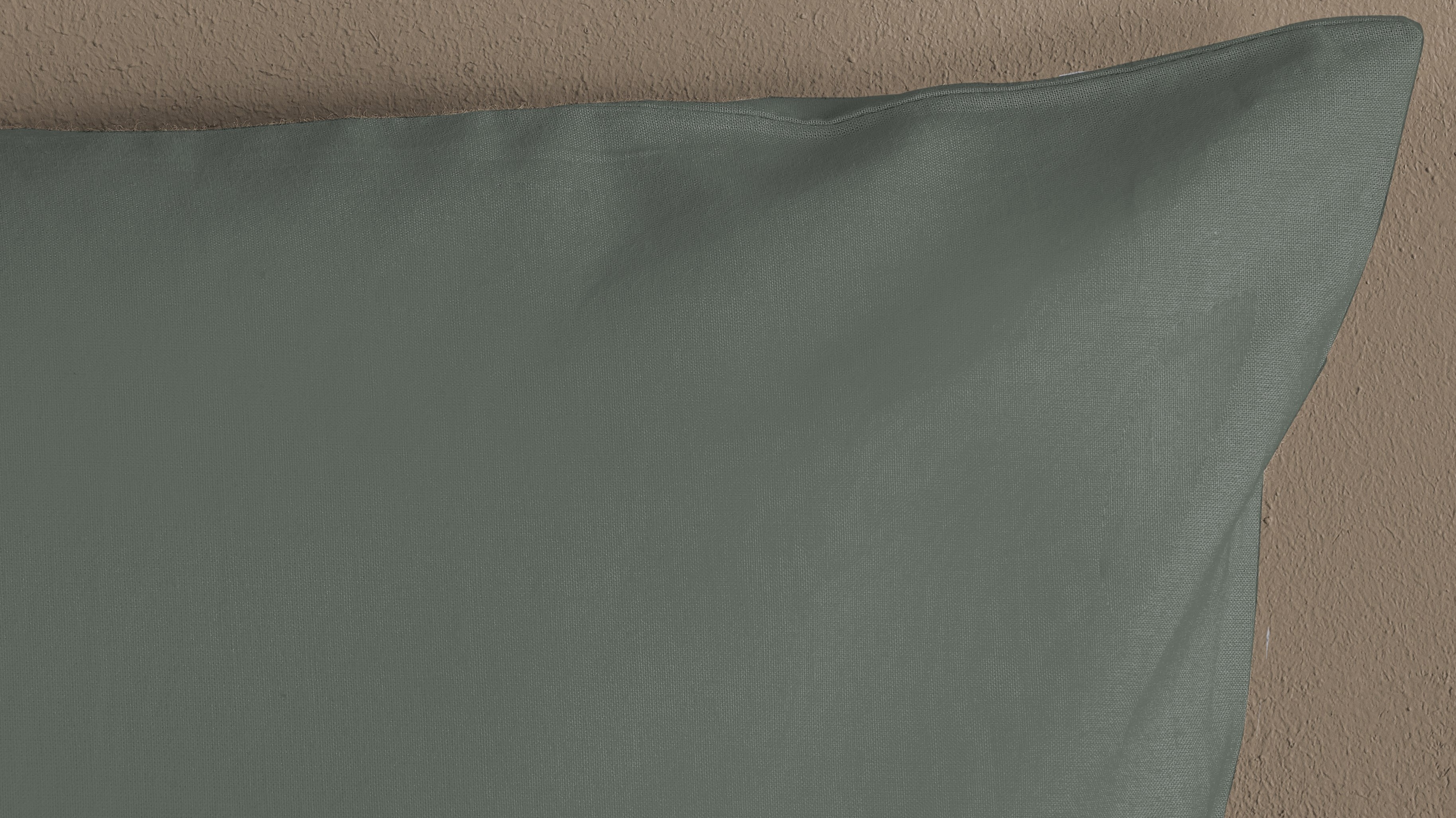 Dekbedovertrek Hip Katoensatijn Uni - Green detail