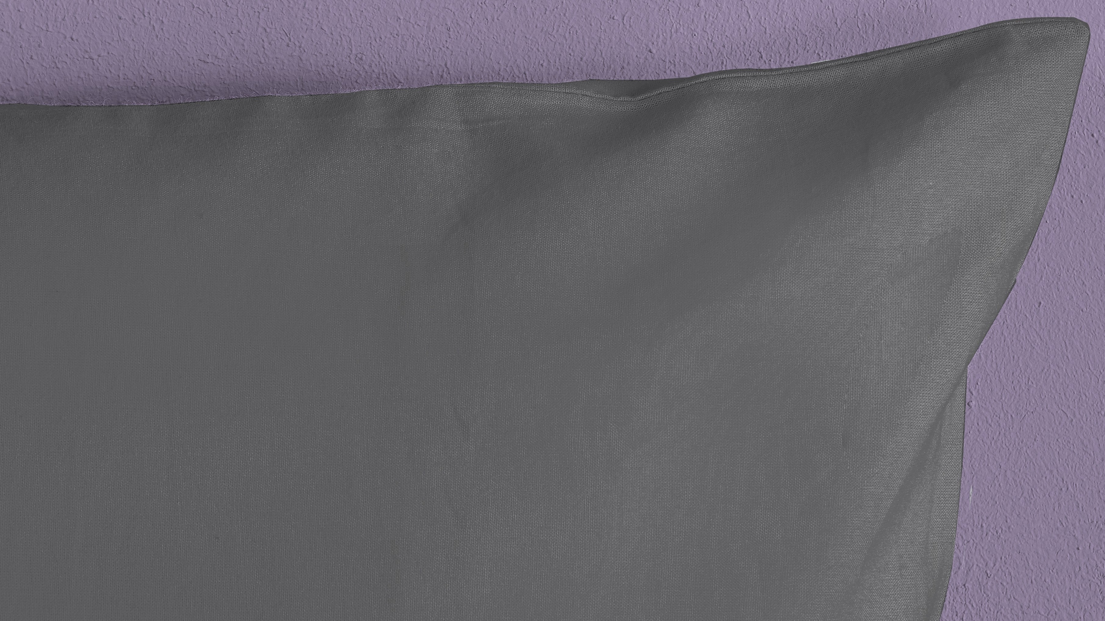 Dekbedovertrek Hip Katoensatijn Uni - Grey Detail