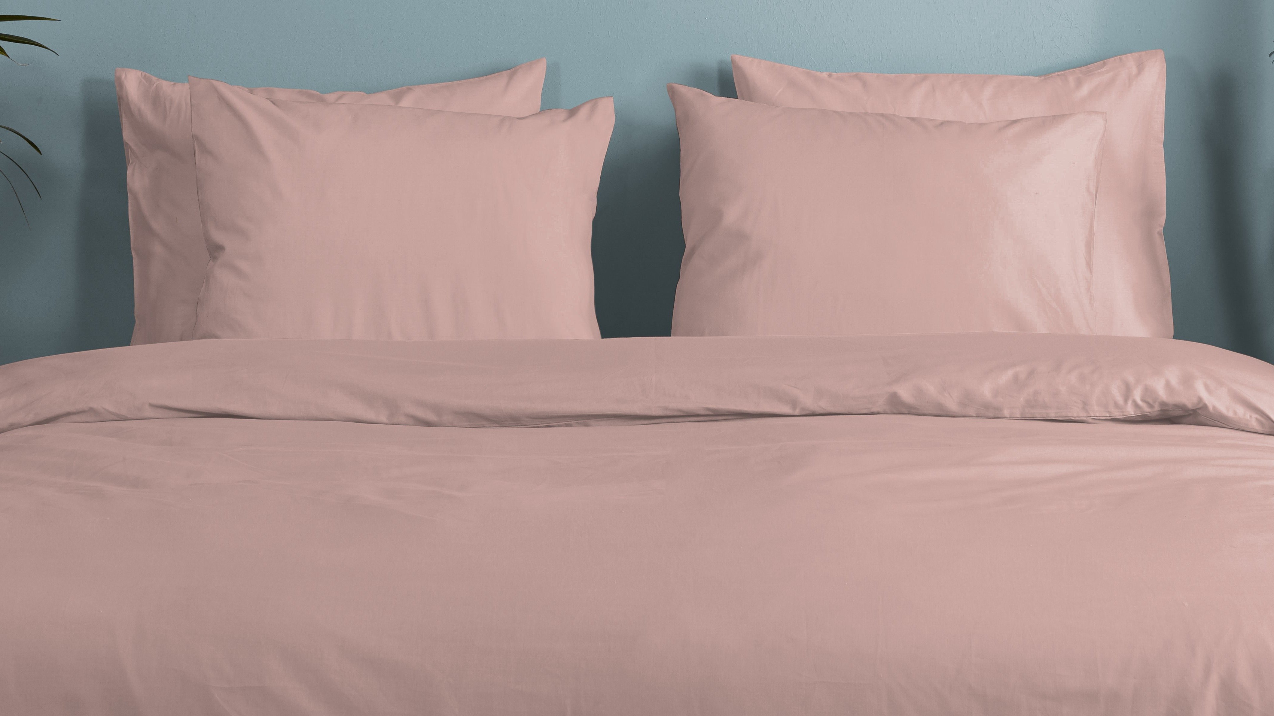 Dekbedovertrek Hip Katoensatijn Uni - Pink close up