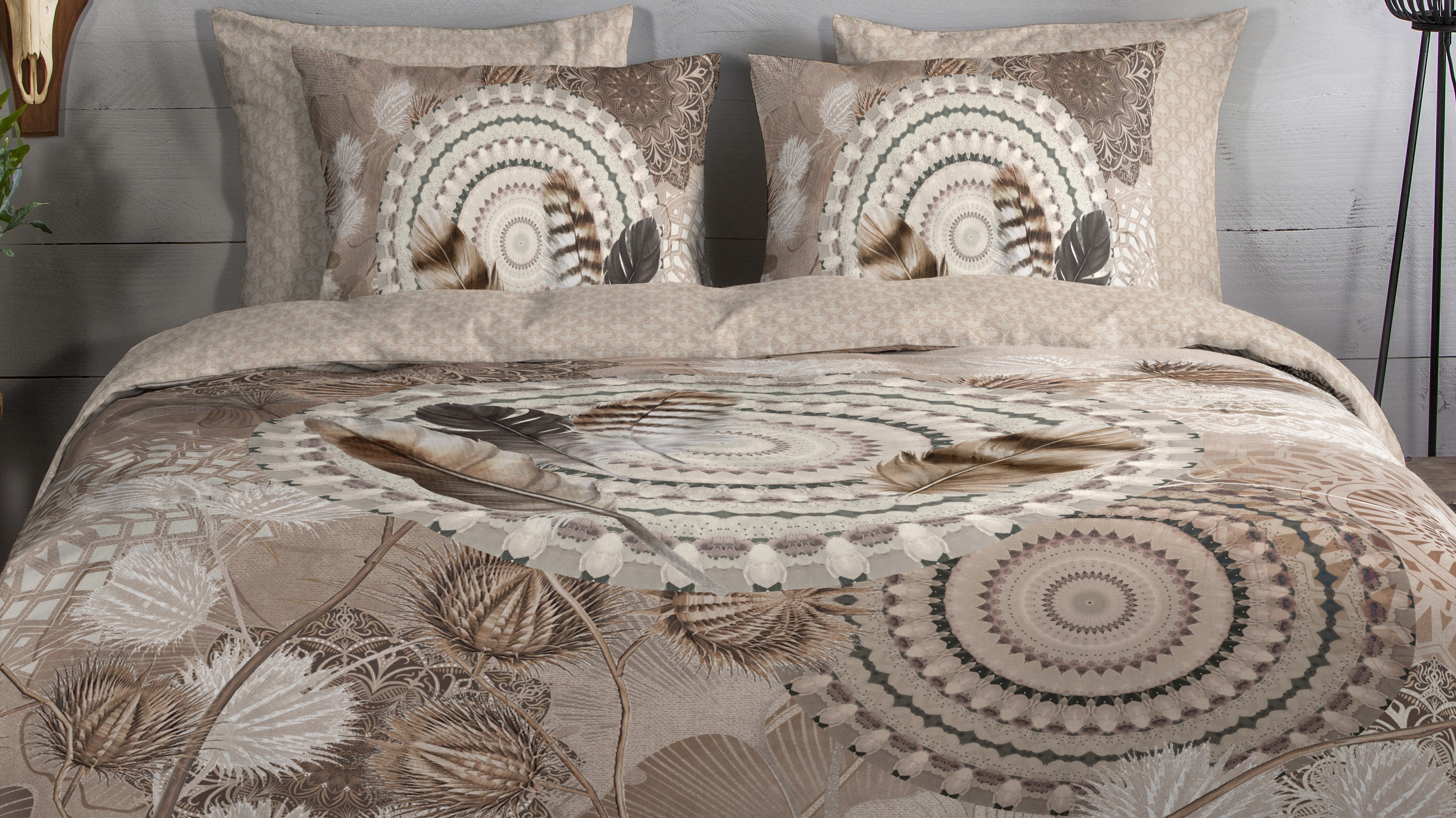 Dekbedovertrek Hip Ringhda - Taupe close up