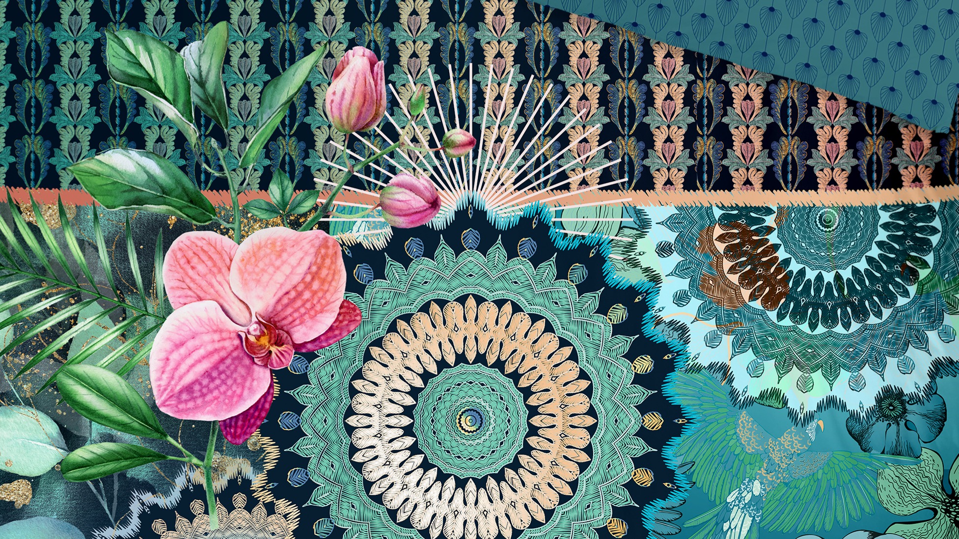 Dekbedovertrek Hip Valdez - Petrol detail