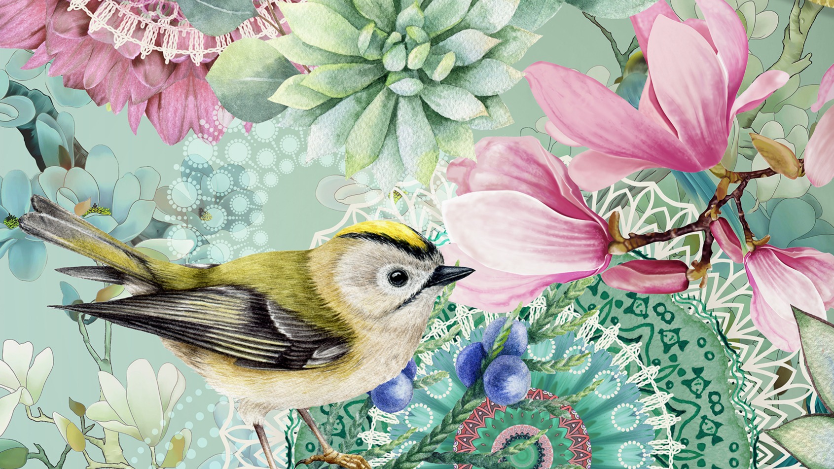 Dekbedovertrek Hip Xabine - Green detail