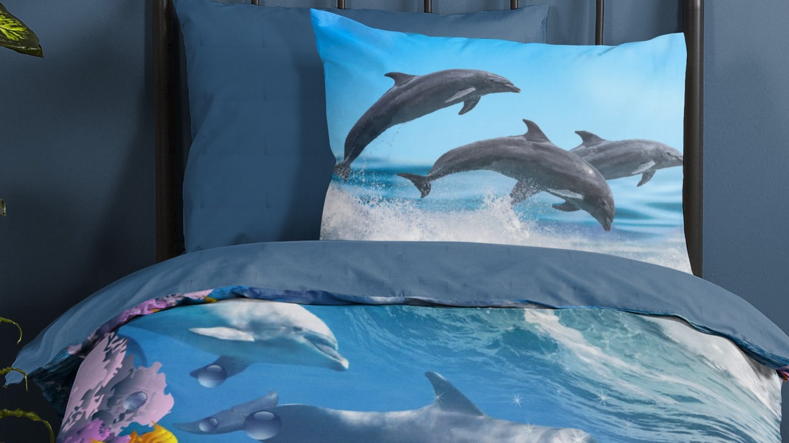 Dekbedovertrek Kids Good Morning Andre - Blue close up