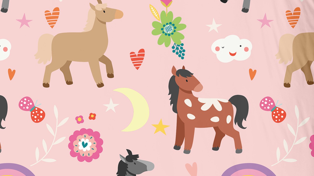 Dekbedovertrek Kids Good Morning Cute Horses - Multi detail