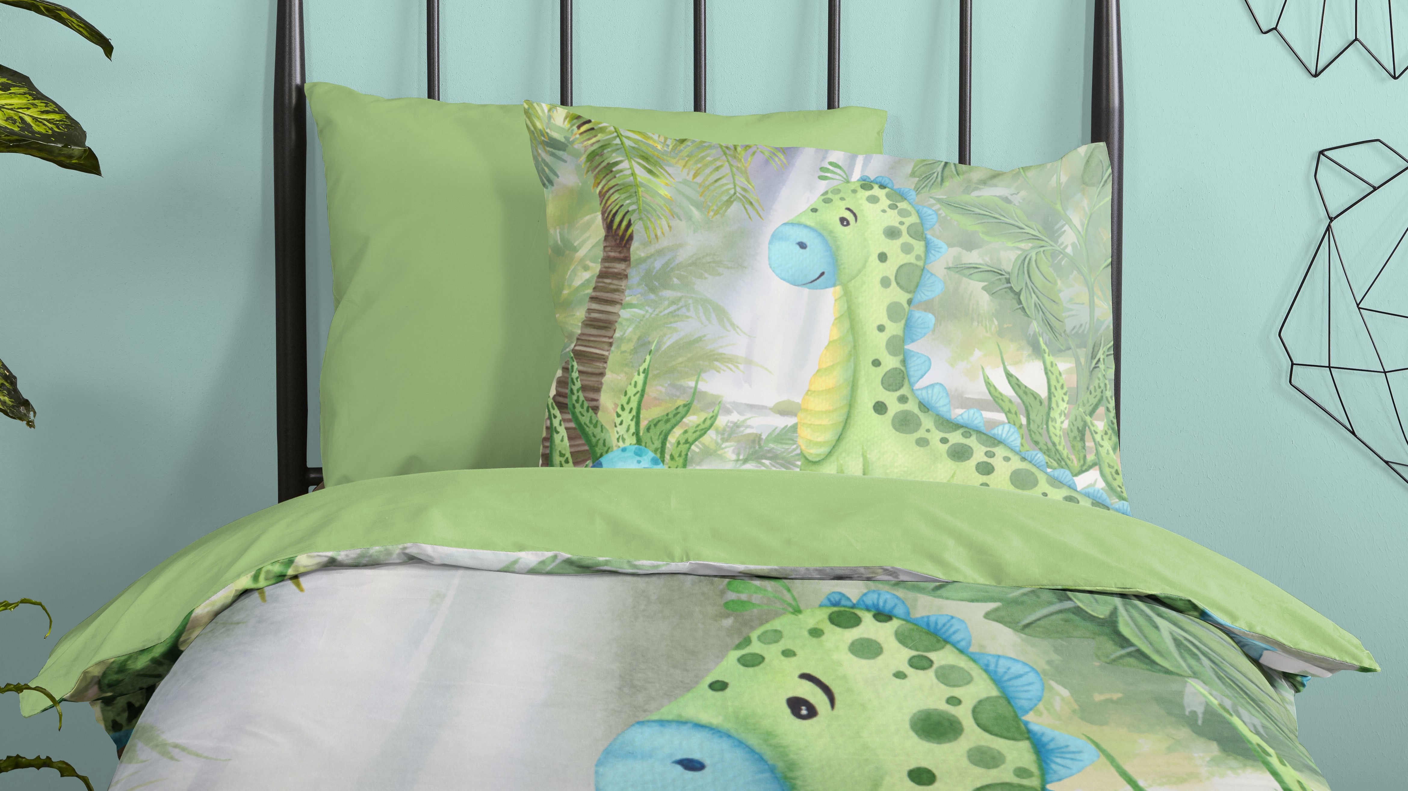 Dekbedovertrek Kids Good Morning Dani - Green close up