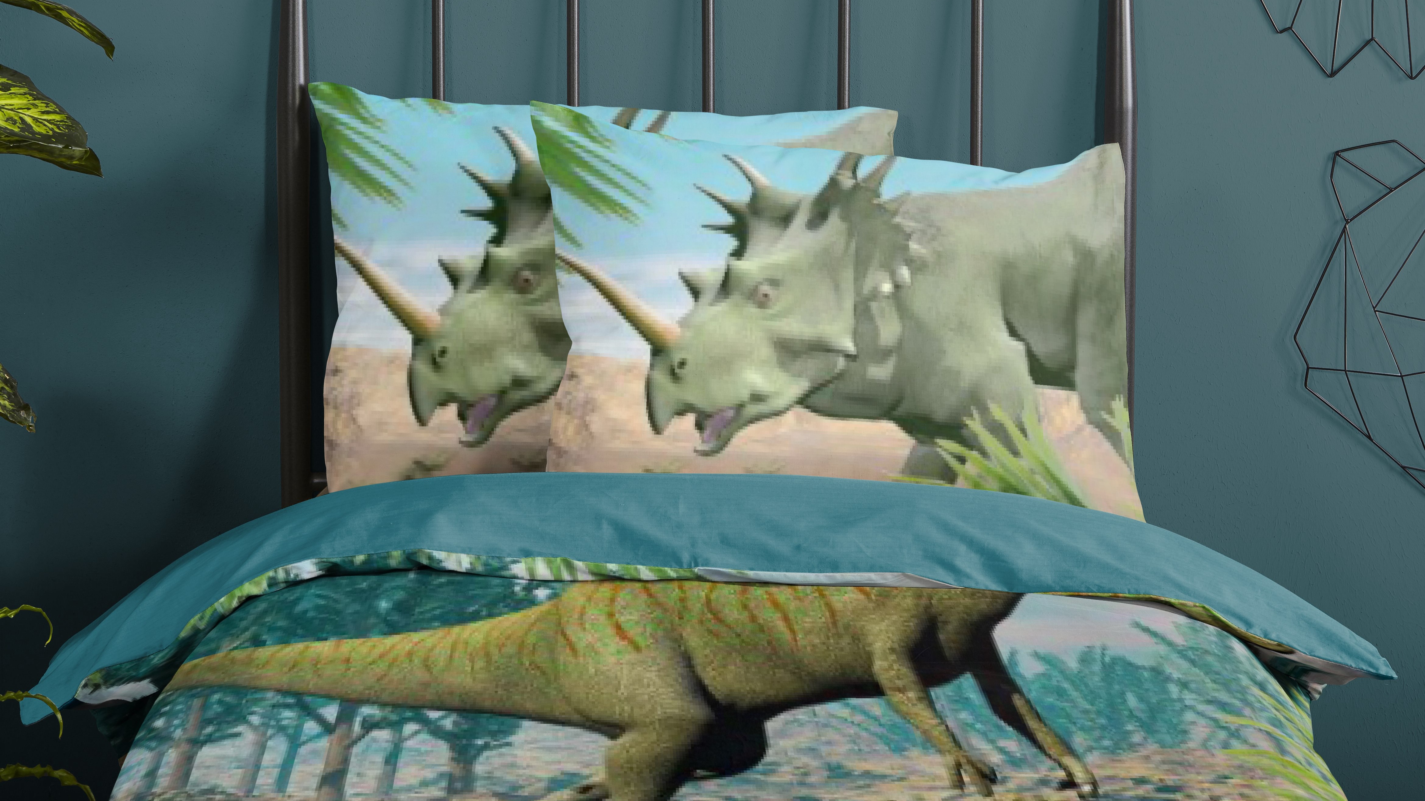 Dekbedovertrek Kids Good Morning Dino Landscape - Multi close up