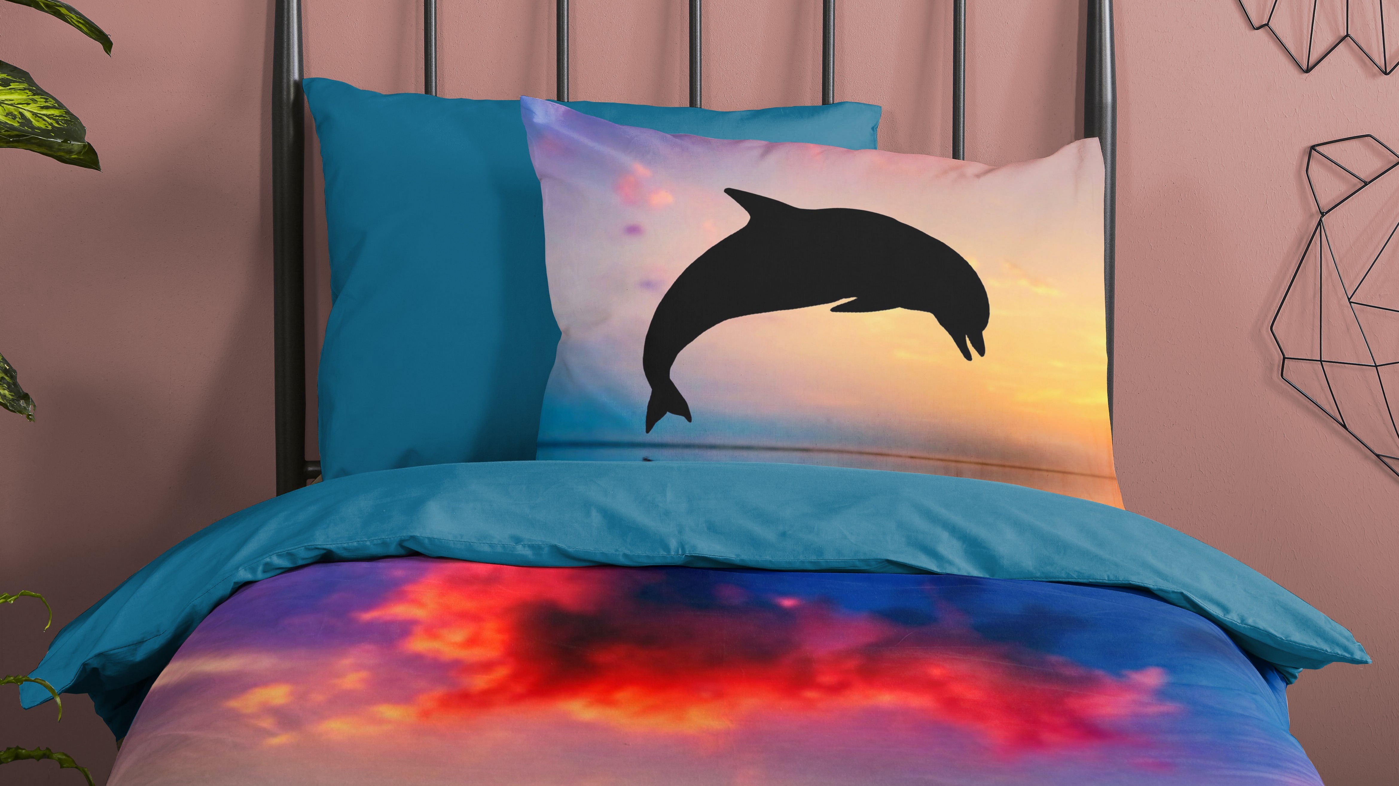 Dekbedovertrek Kids Good Morning Dolphin - Multi close up