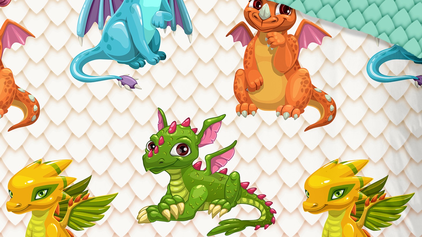 Dekbedovertrek Kids Good Morning Dragons - Multi detail