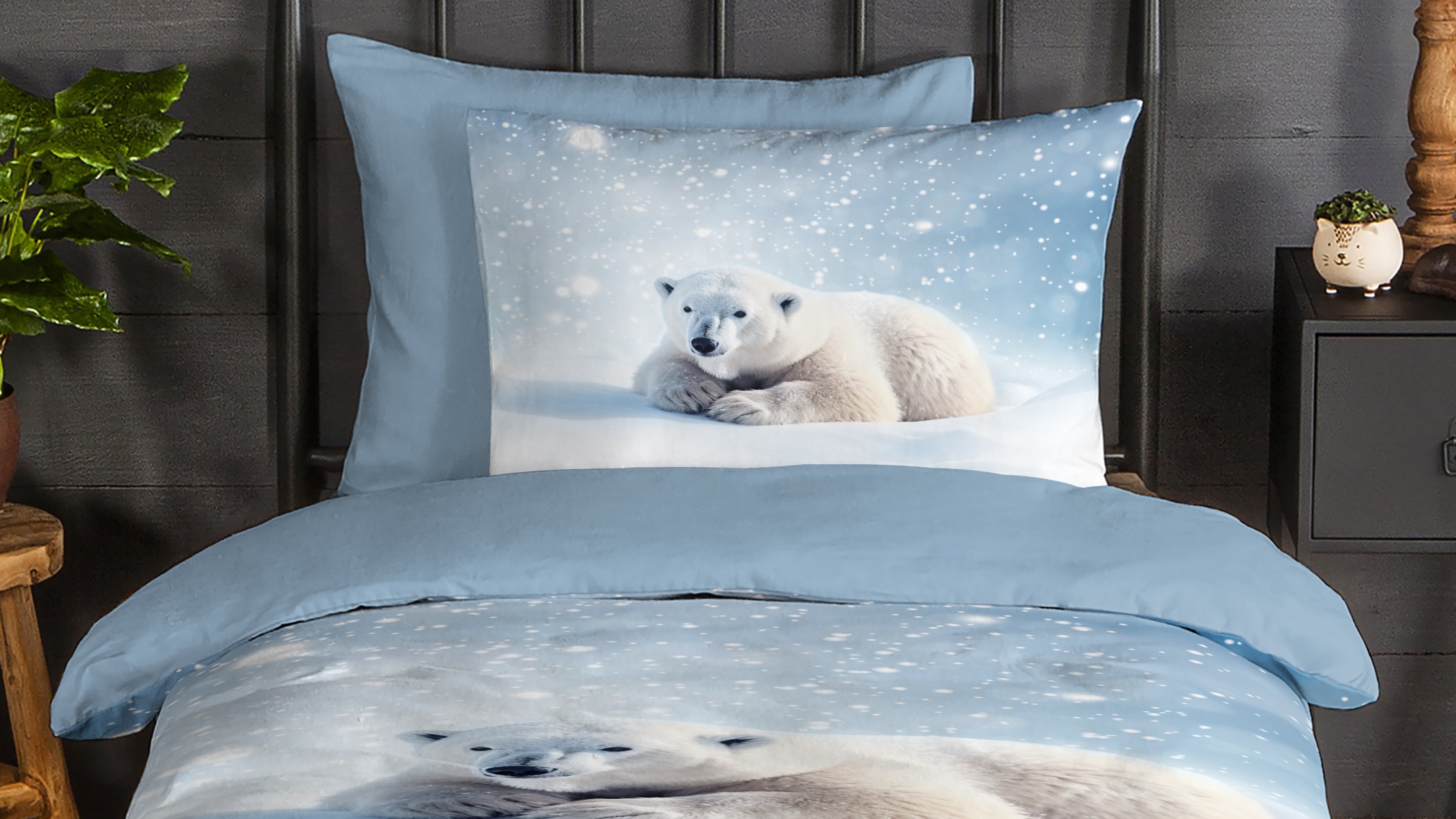 Dekbedovertrek Kids Good Morning Esben - Blue close up