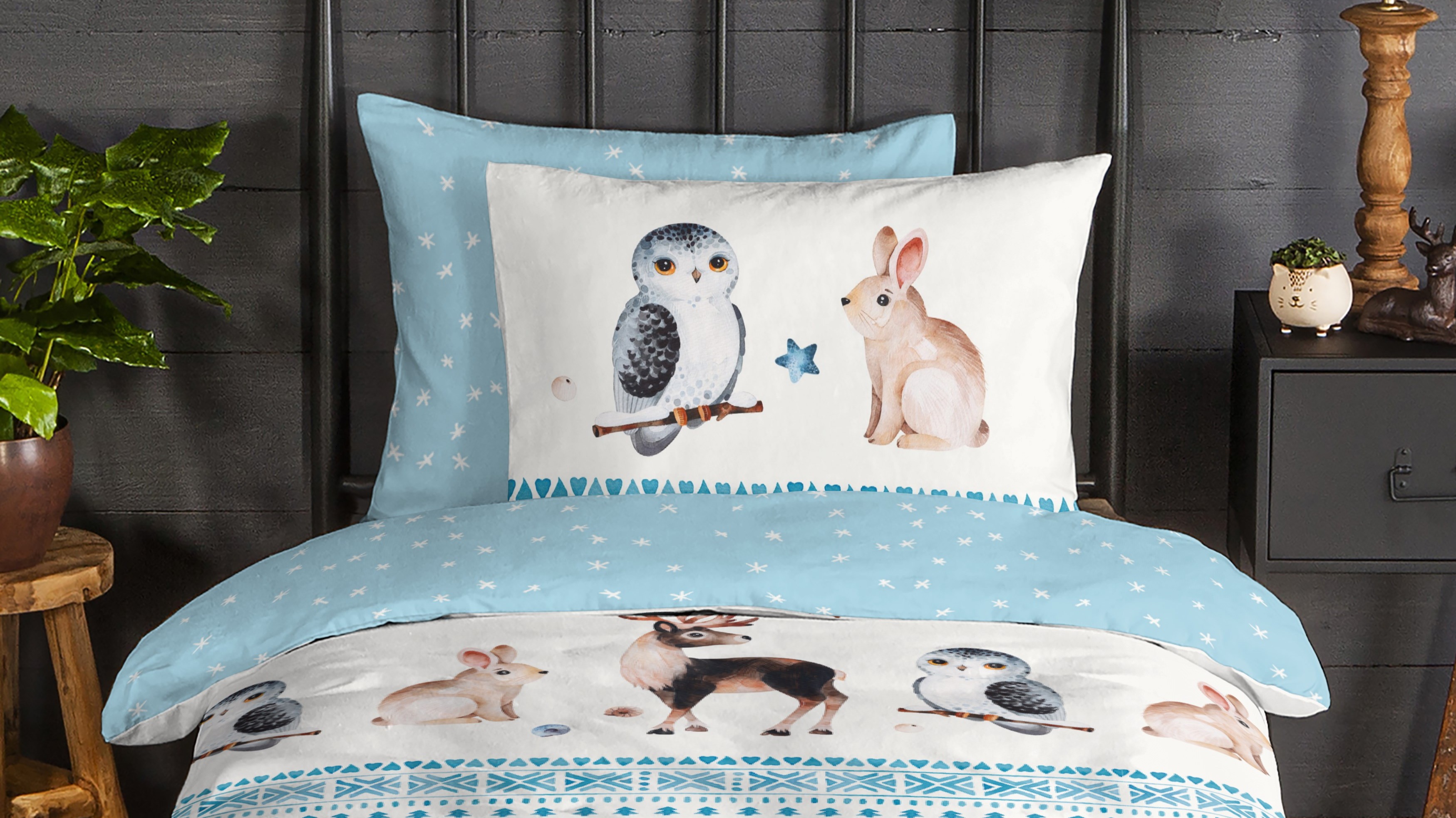 Dekbedovertrek Kids Good Morning Freezing - Blue close up