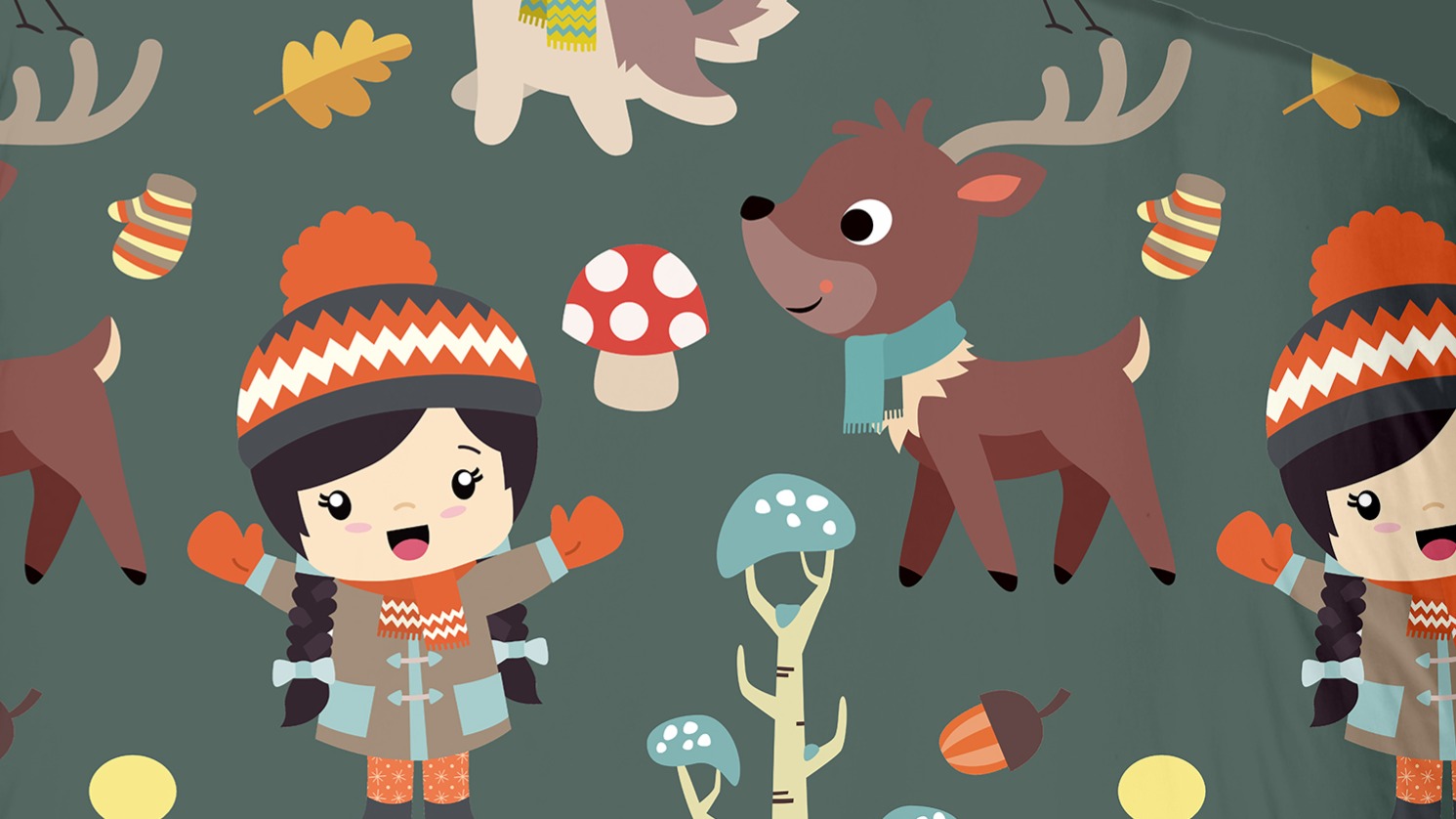 Dekbedovertrek Kids Good Morning Fun - Green detail