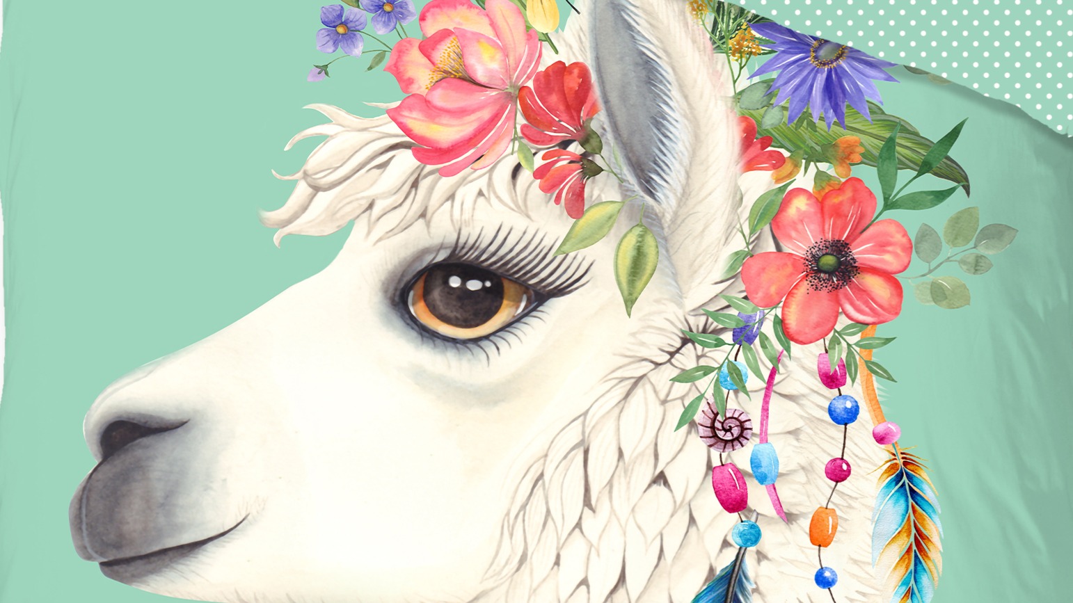 Dekbedovertrek Kids Good Morning Joey - Mint detail