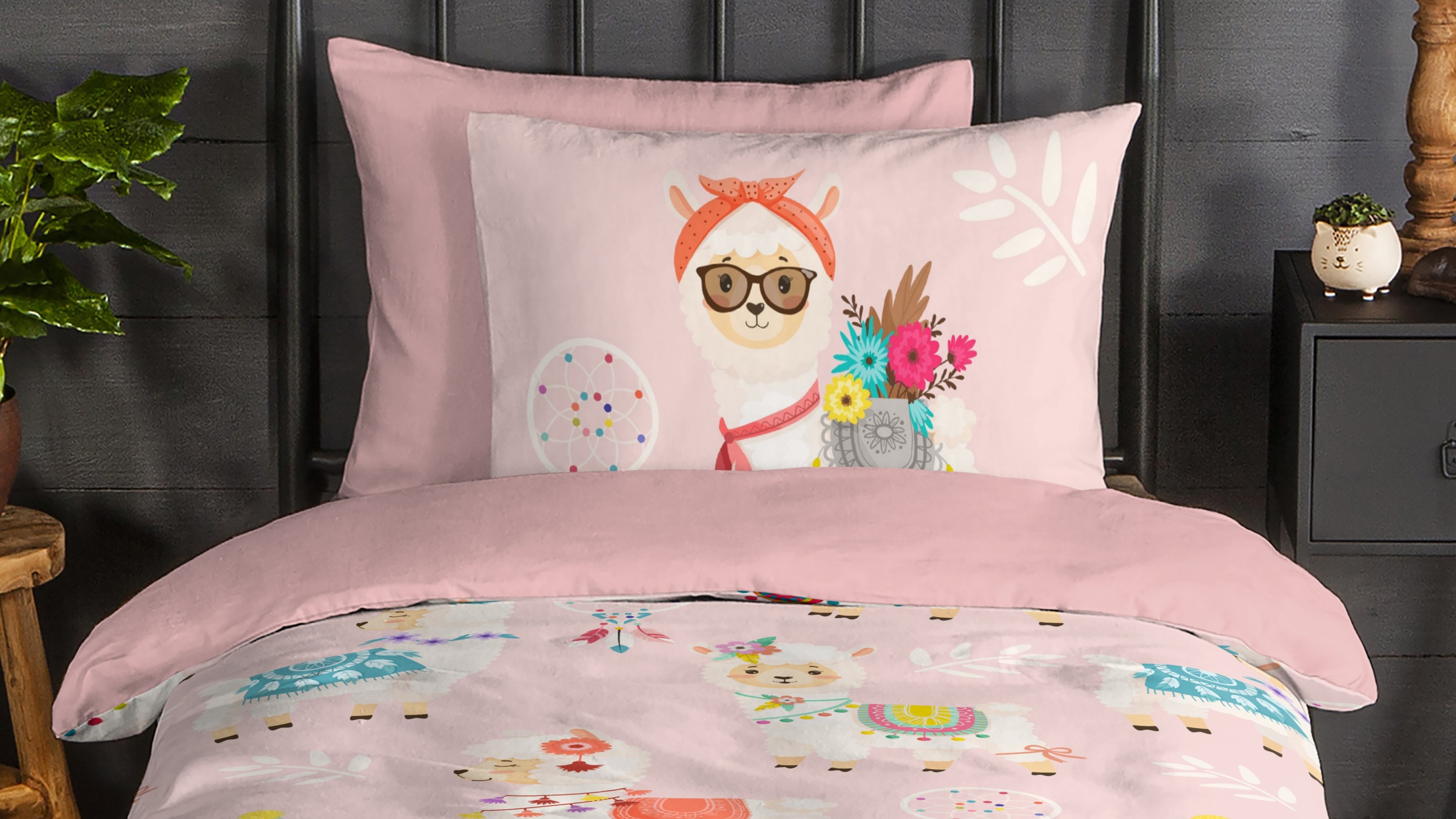 Dekbedovertrek Kids Good Morning Ladida - Pink close up