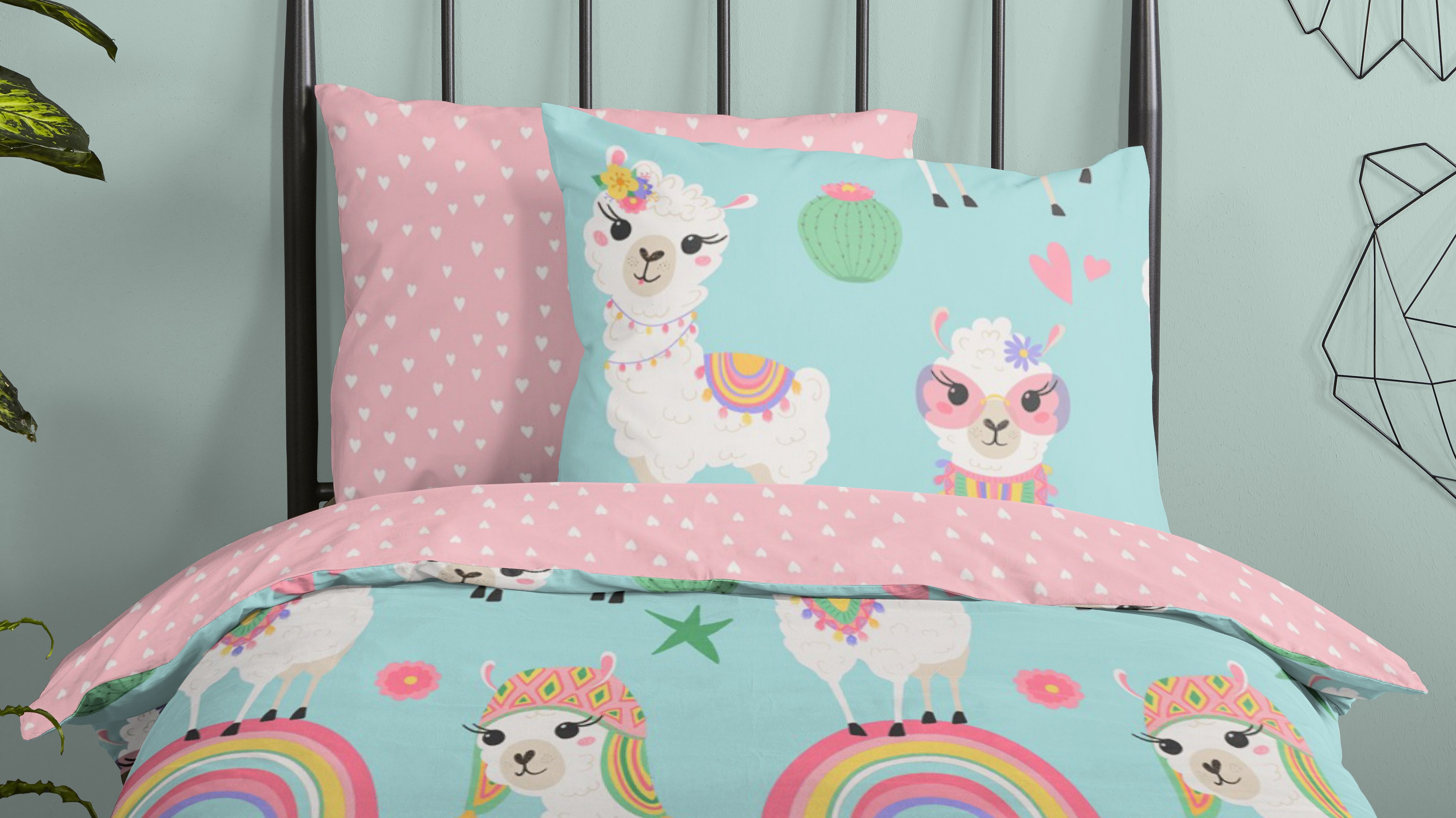 Dekbedovertrek Kids Good Morning Lamalife - Multi close up