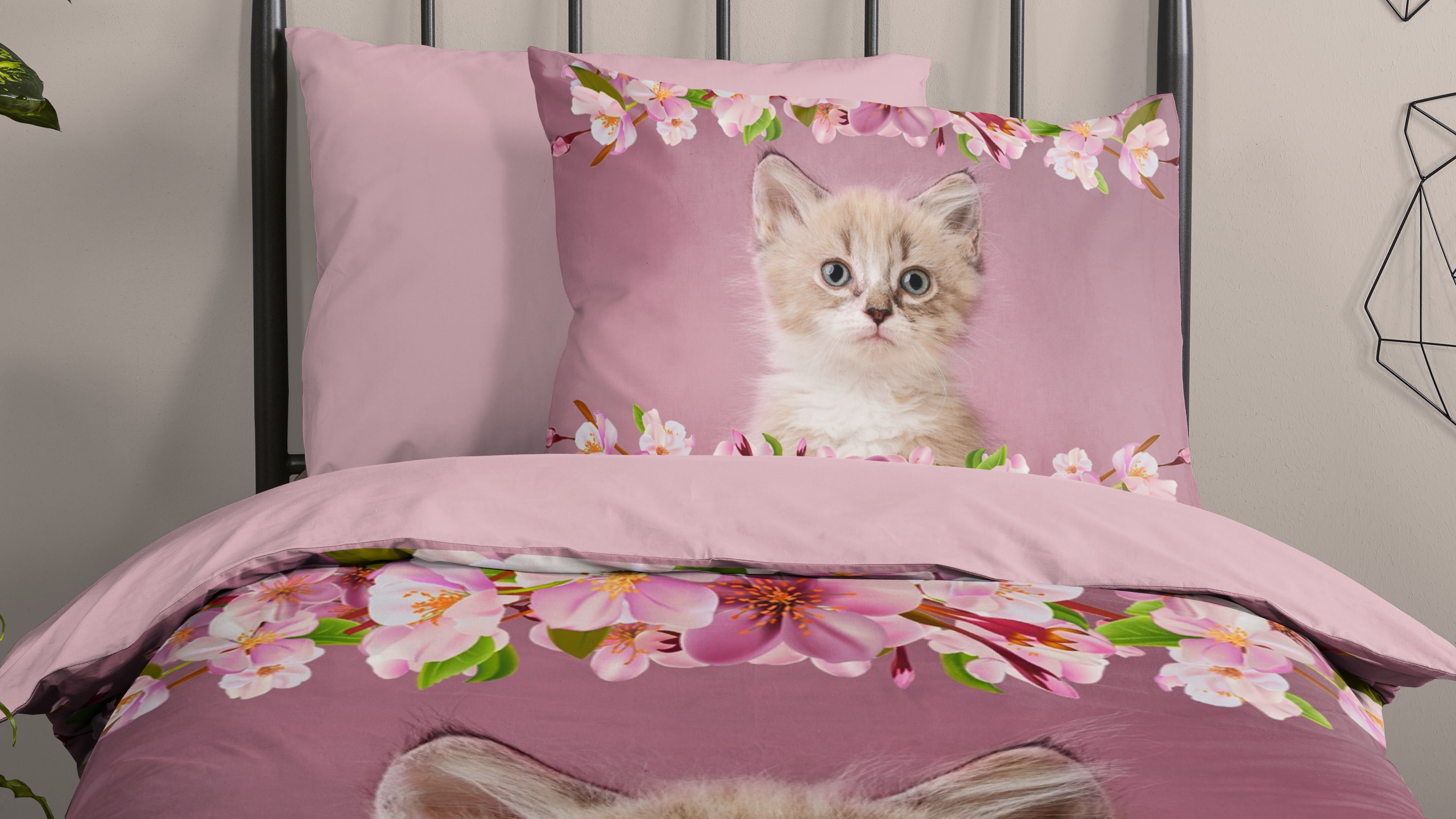 Dekbedovertrek Kids Good Morning Look - Pink close up