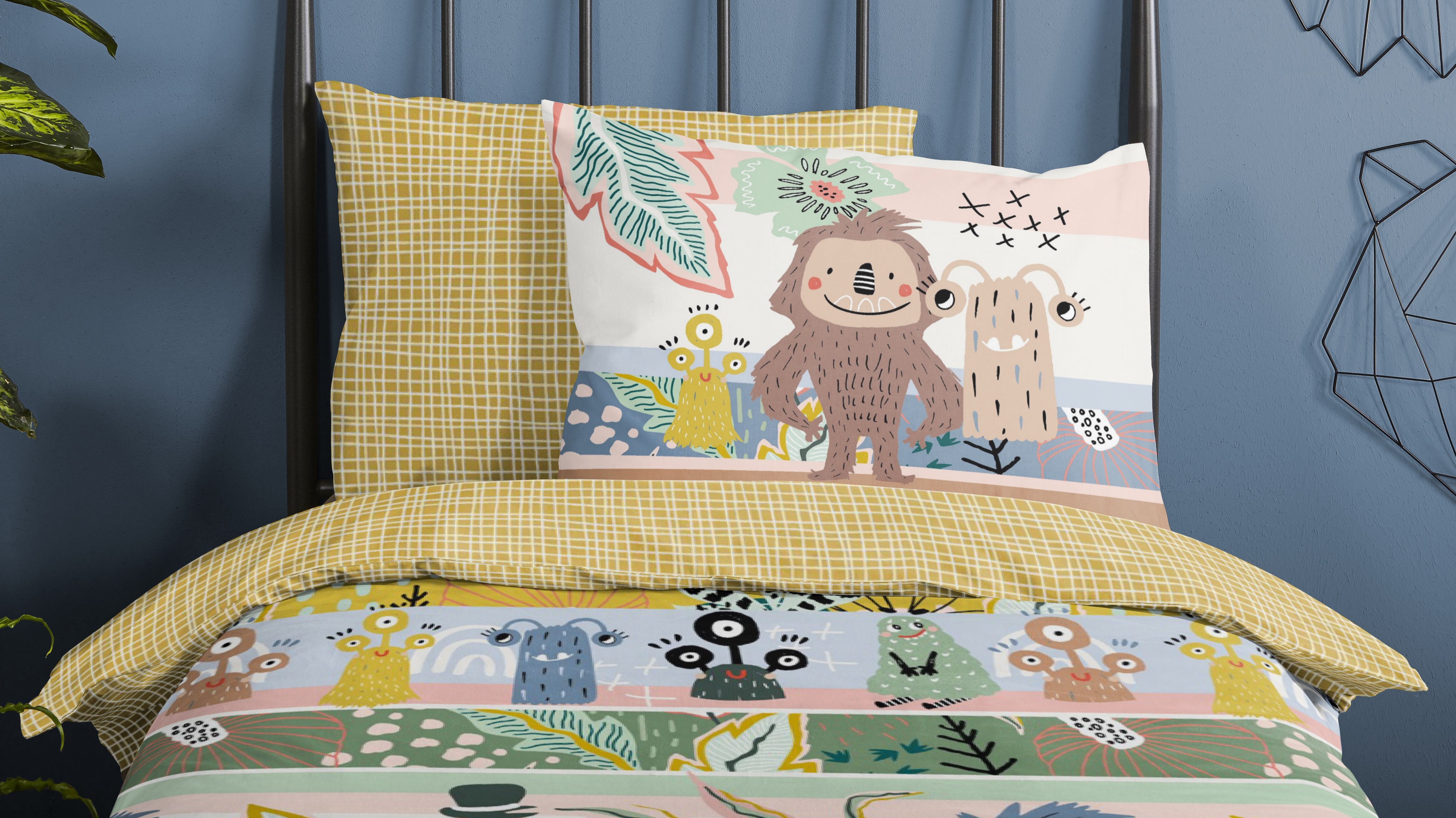 Dekbedovertrek Kids Good Morning Monsters - Multi close up