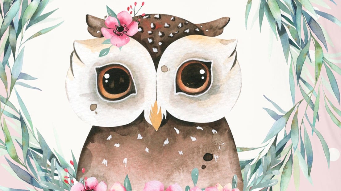 Dekbedovertrek Kids Good Morning Owli - Pink detail